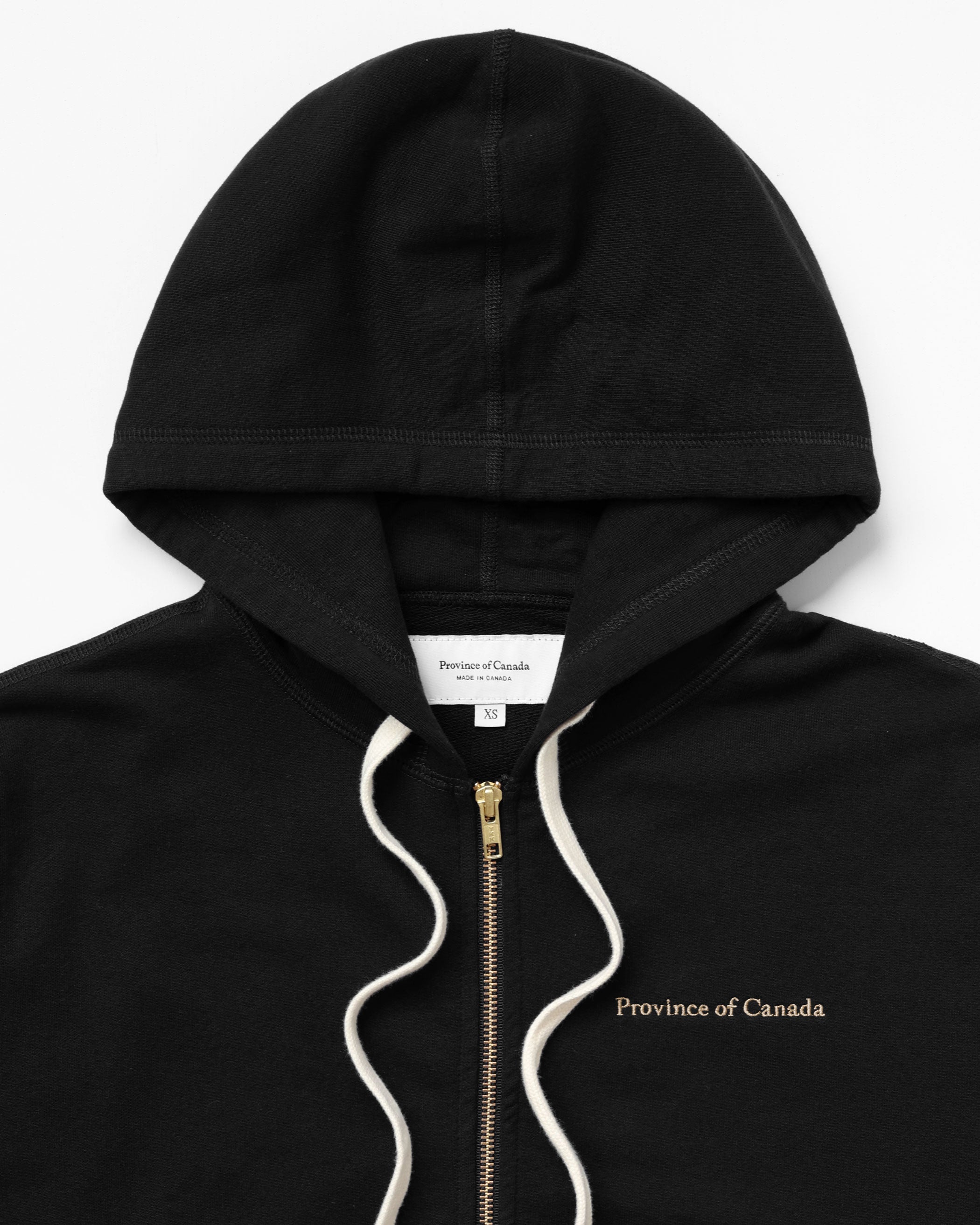 Made in Canada 100% Cotton French Terry Zip Hoodie Black - Unisex - Province of Canada