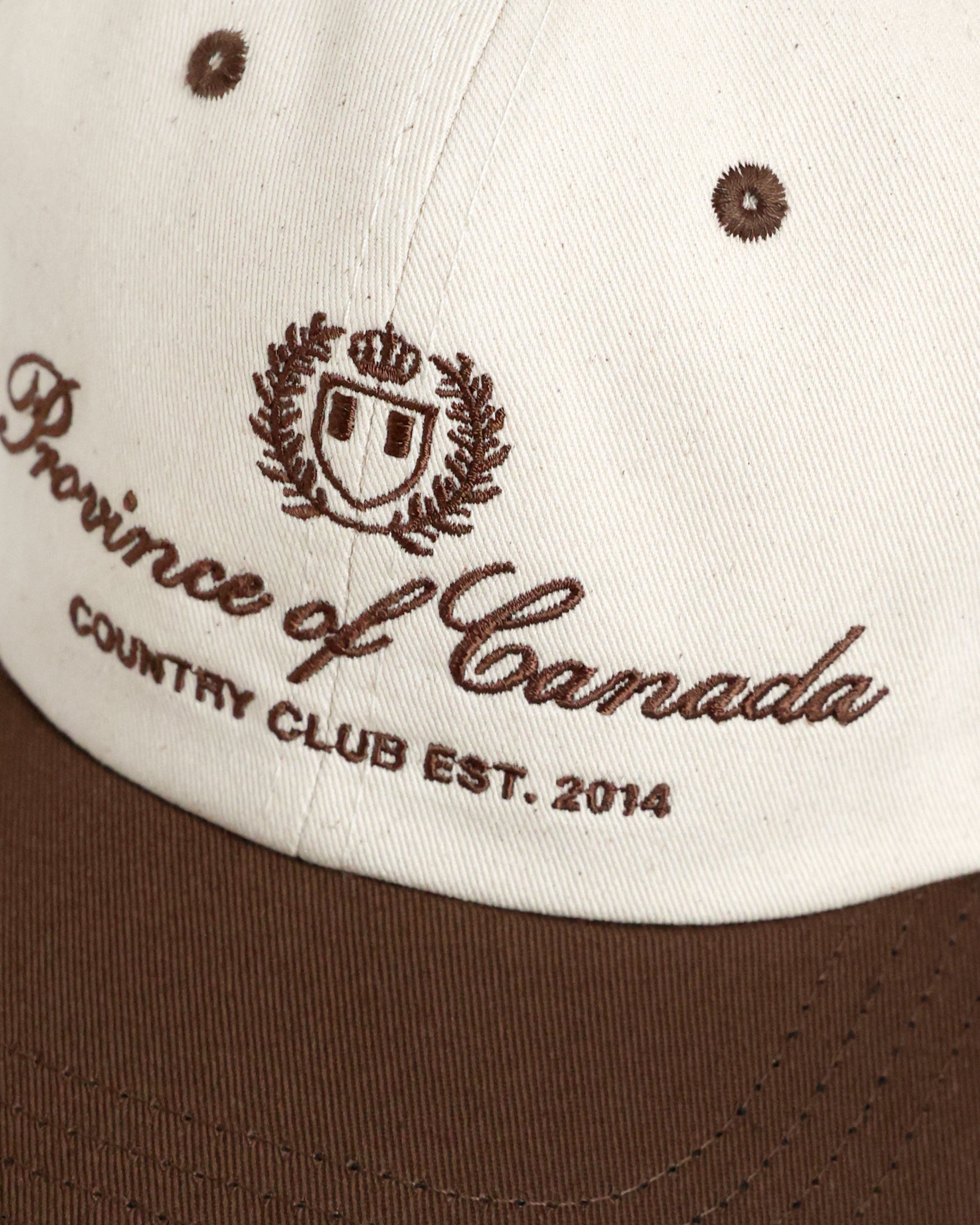 Made in Canada 100% Cotton Country Club Baseball Hat Natural Brown - Province of Canada