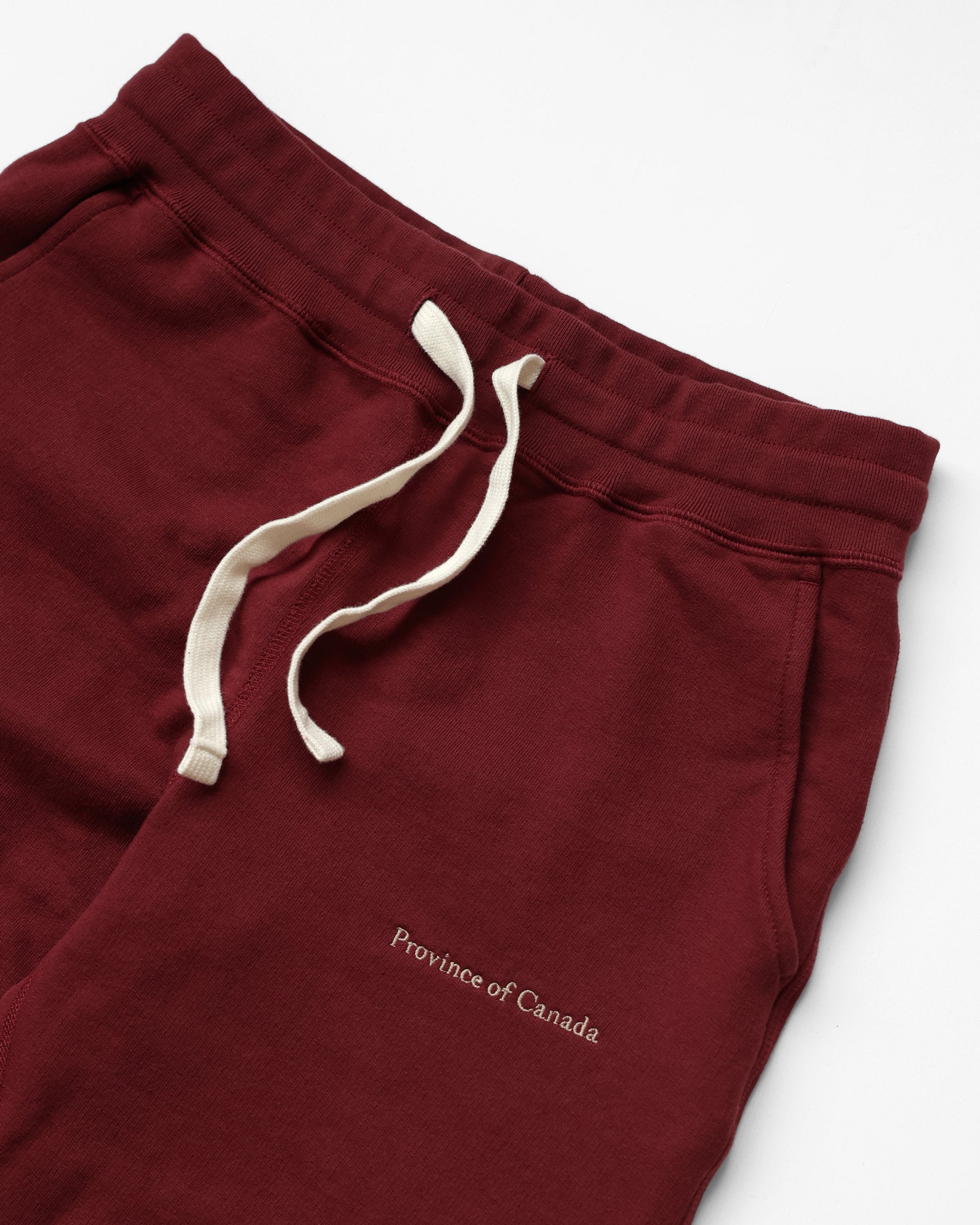 Made in Canada 100% Cotton Skinny French Terry Sweatpant Burgundy - Unisex - Province of Canada
