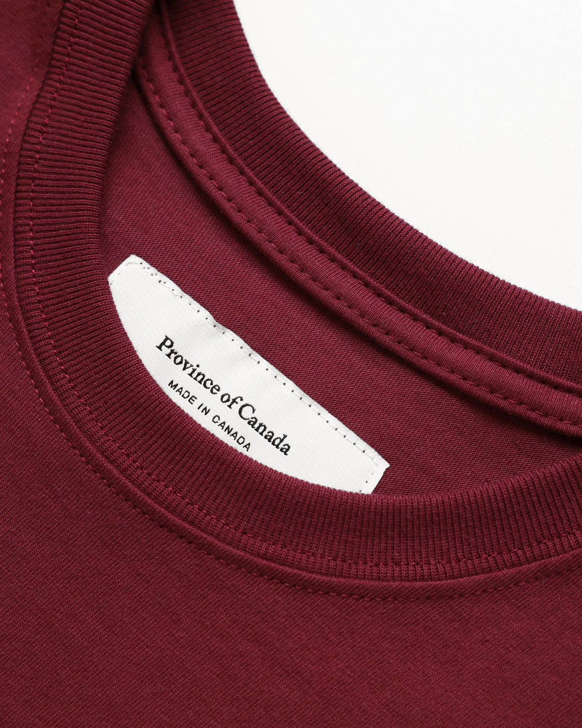 Made in Canada 100% Organic Cotton Monday Tee Burgundy - Province of Canada