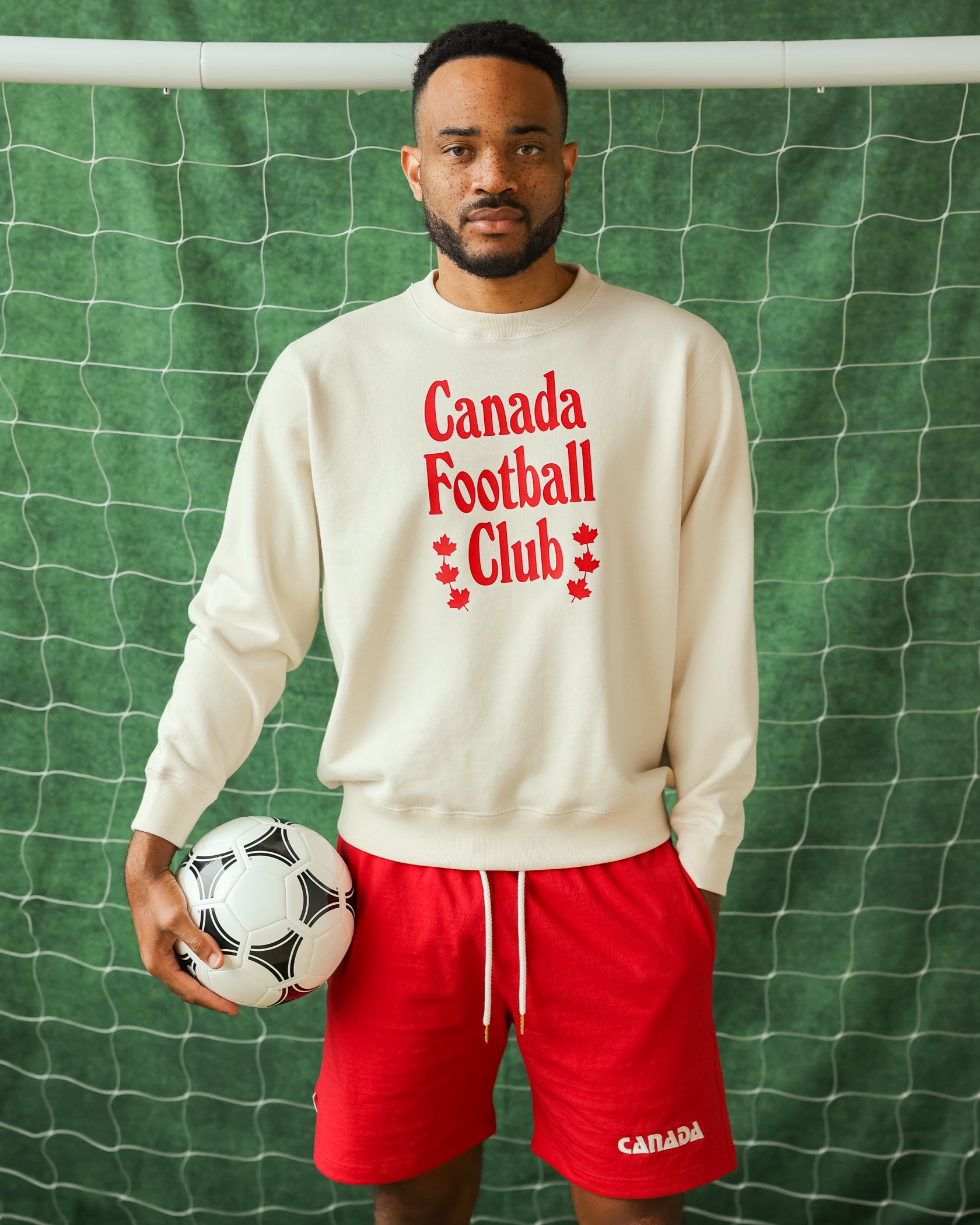 Made in Canada 100% Cotton Canada Football Club Sweatshirt Natural - Unisex - Province of Canada