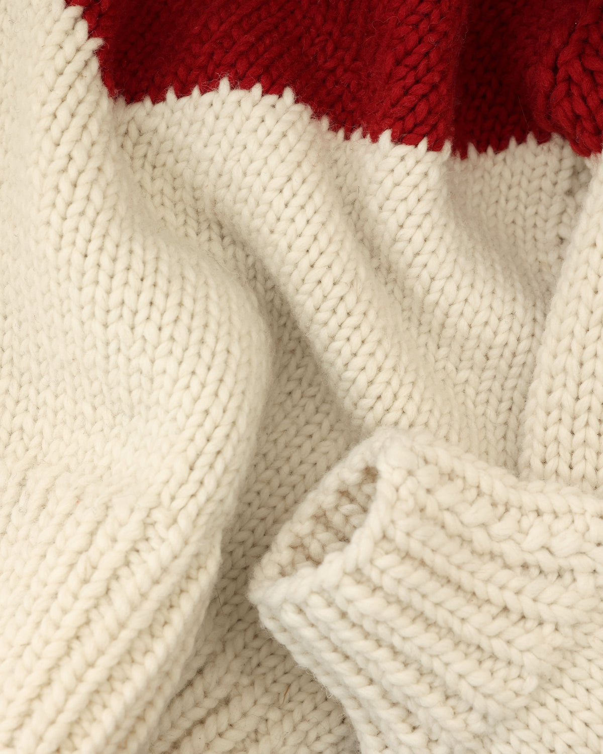 Made in Canada 100% Wool Hand Knit Chevron Sweater - Unisex - Province of Canada