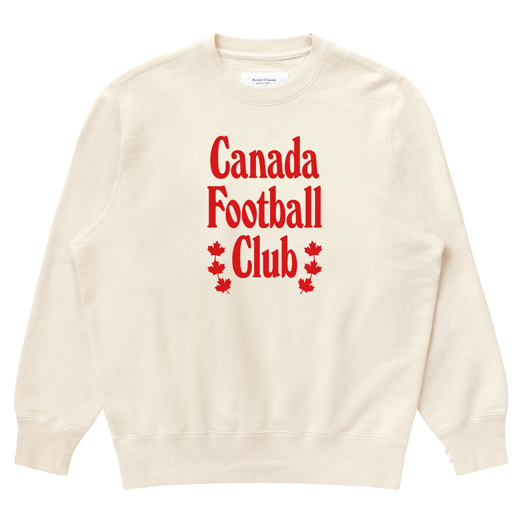 Made in Canada 100% Cotton Canada Football Club Sweatshirt Natural - Unisex - Province of Canada