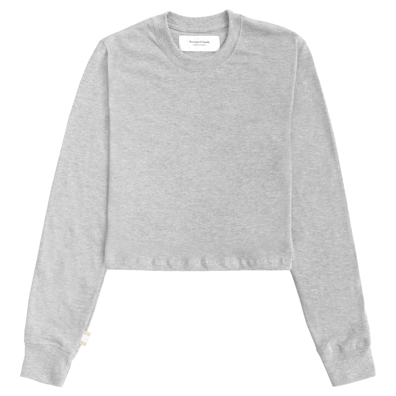 Province of Canada - Monday Long Sleeve Crop Top Heather Grey - Made in Canada