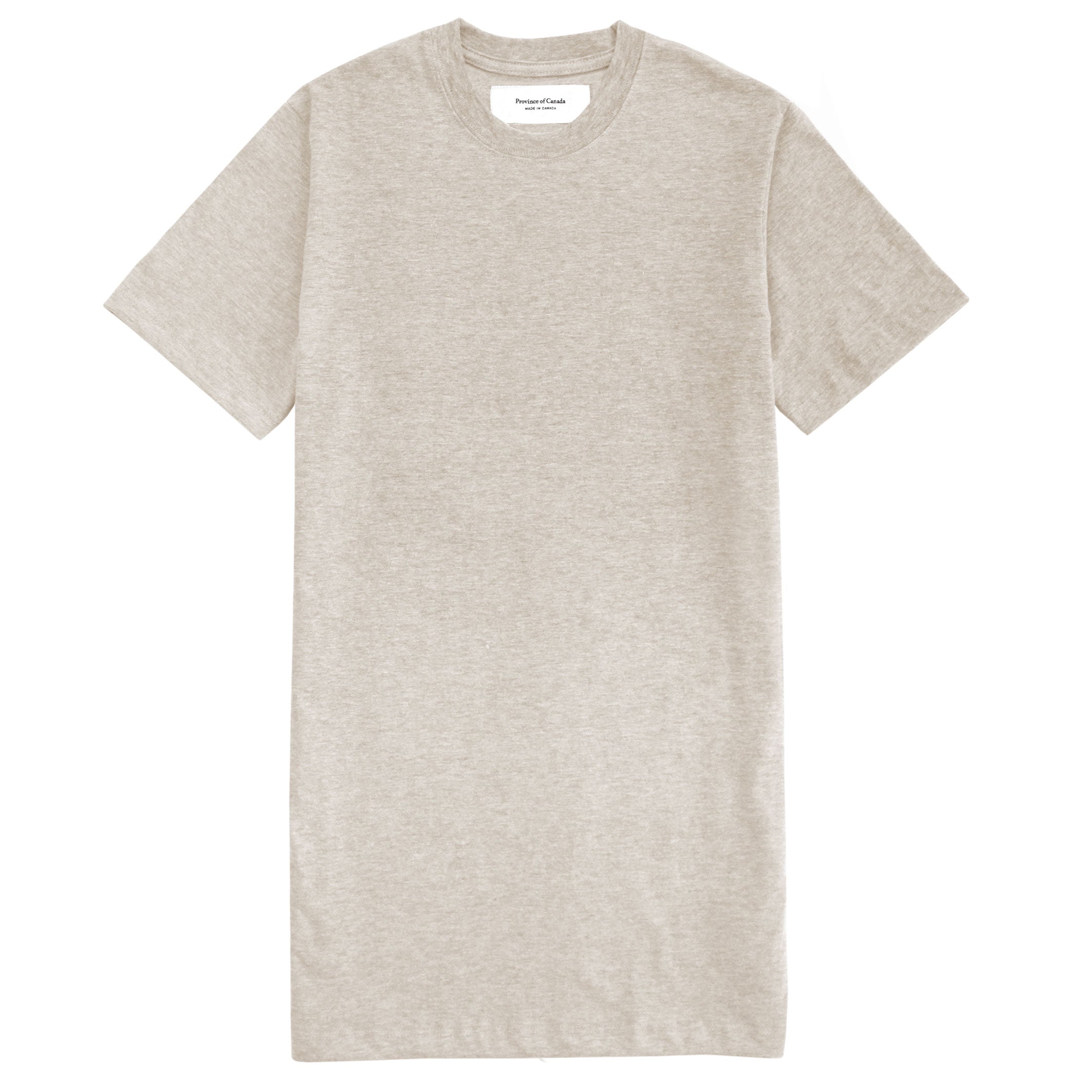 Made in Canada 100% Cotton Pocket T-Shirt Dress Oatmeal - Province of Canada