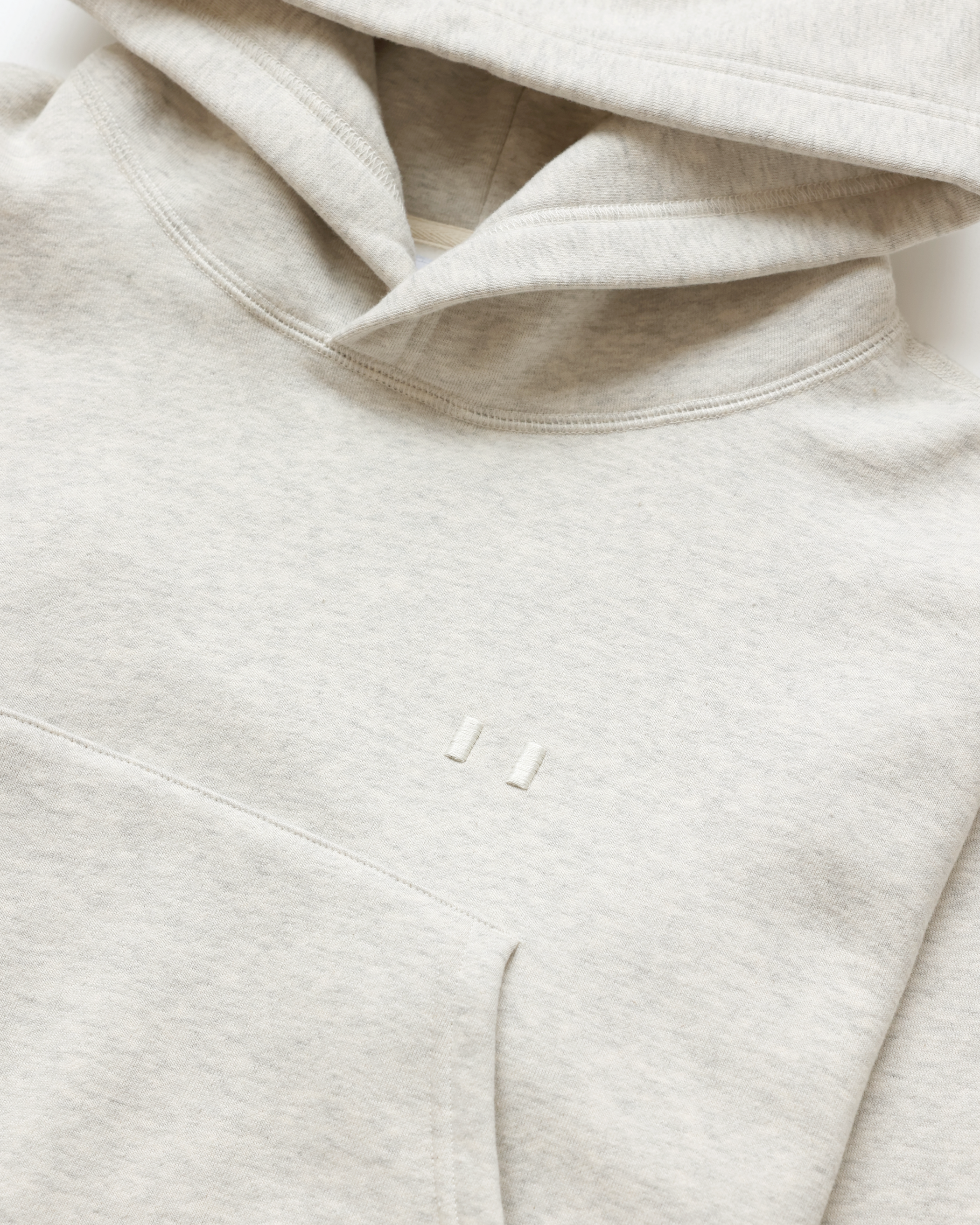 Made in Canada Fleece Flag Fleece Crop Hoodie Eggshell Province of Canada