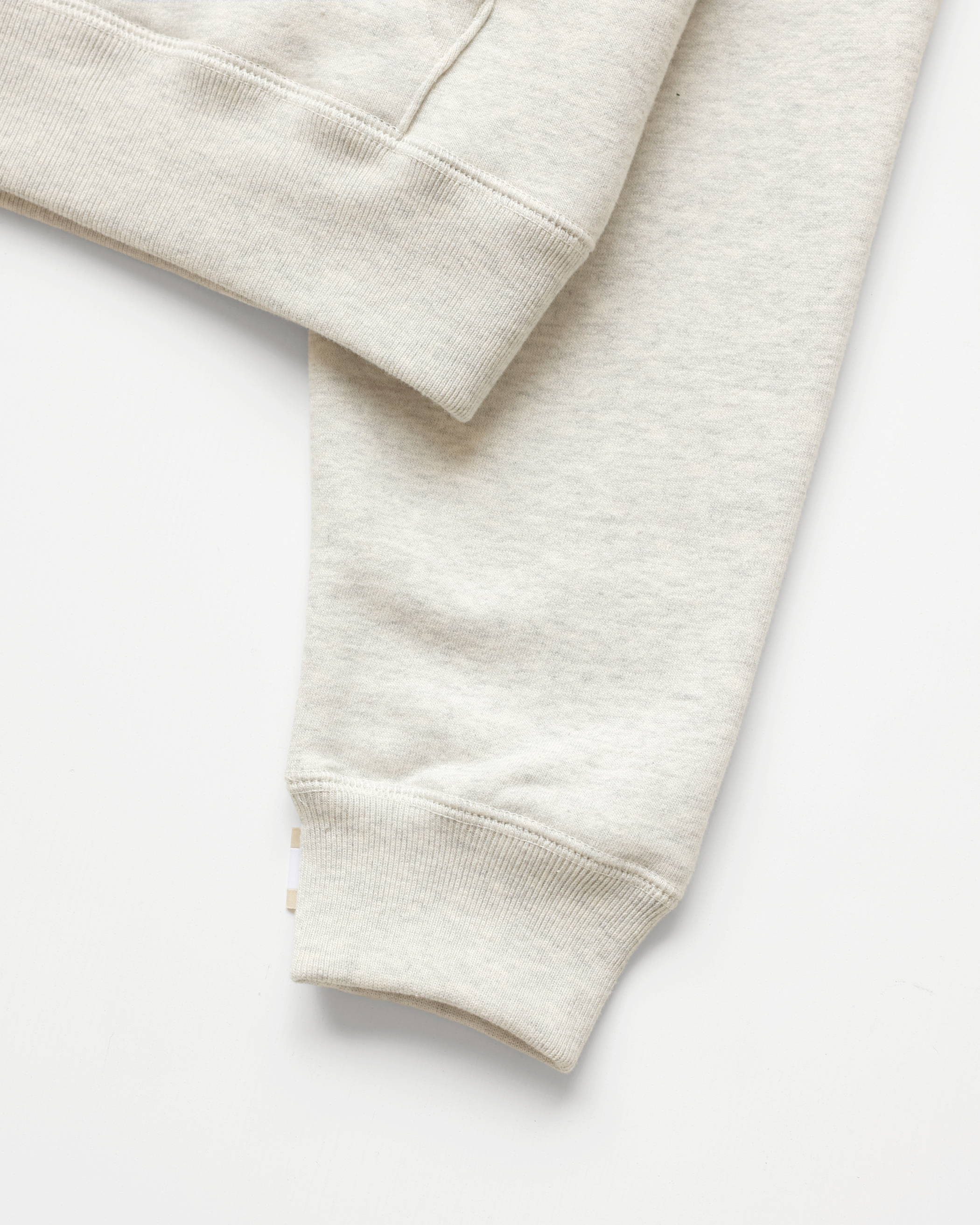 Made in Canada Fleece Flag Fleece Crop Hoodie Eggshell Province of Canada