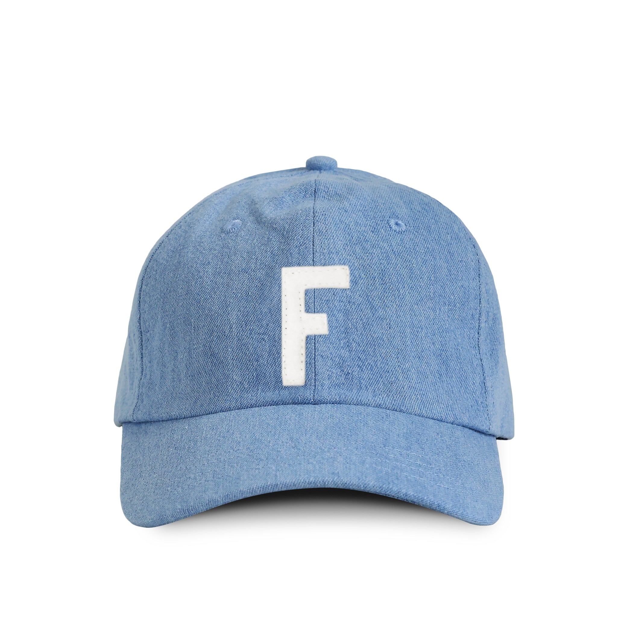 Made in Canada 100% Cotton Letter F Baseball Hat Light Blue Denim - Province of Canada