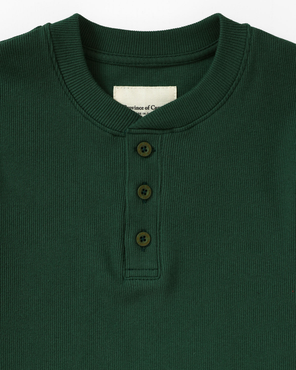 Made in Canada - Almost Pyjama Rib Henley Forest - Unisex - Province of Canada