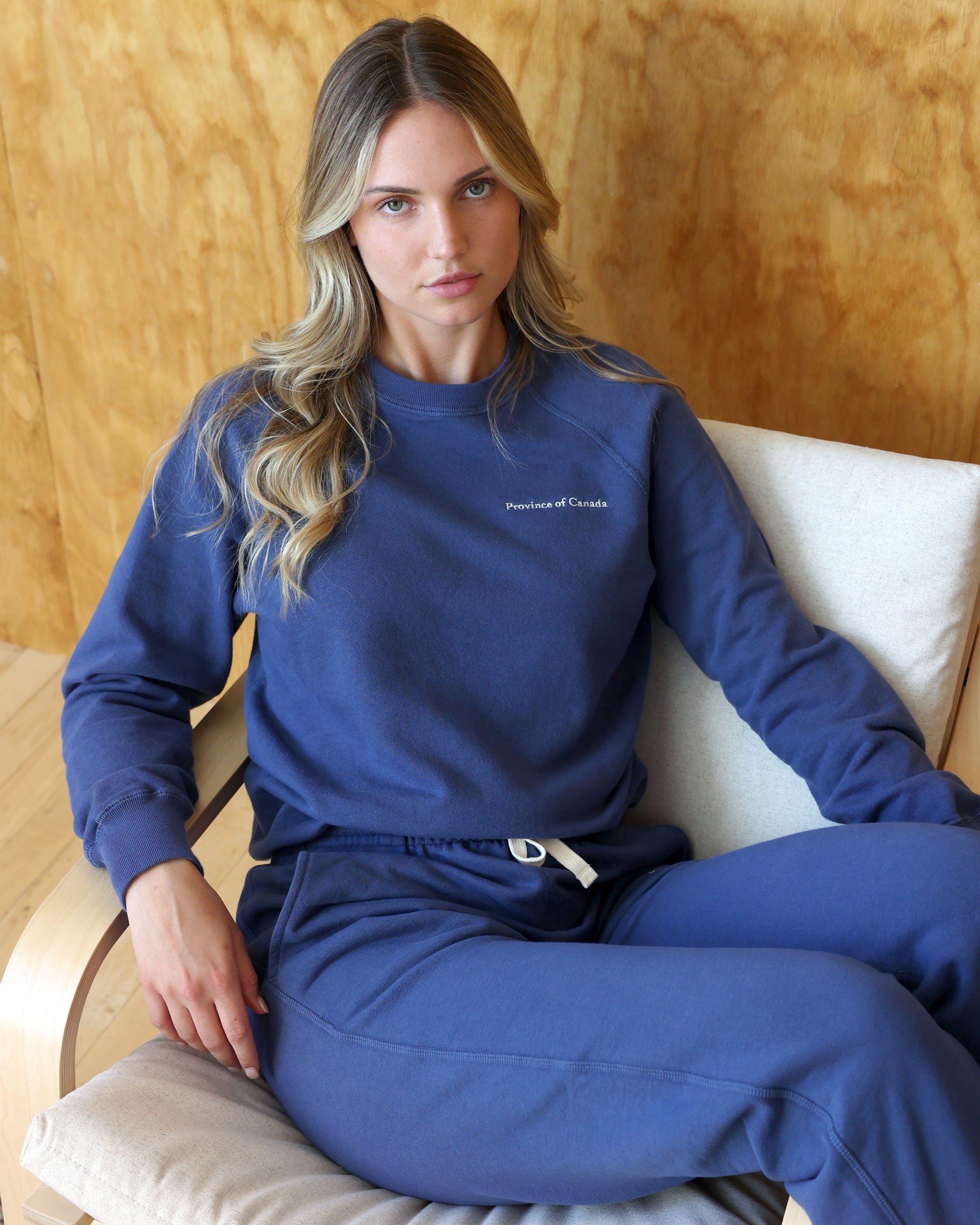 Made in Canada 100% Cotton French Terry Sweatshirt French Blue - Unisex - Province of Canada