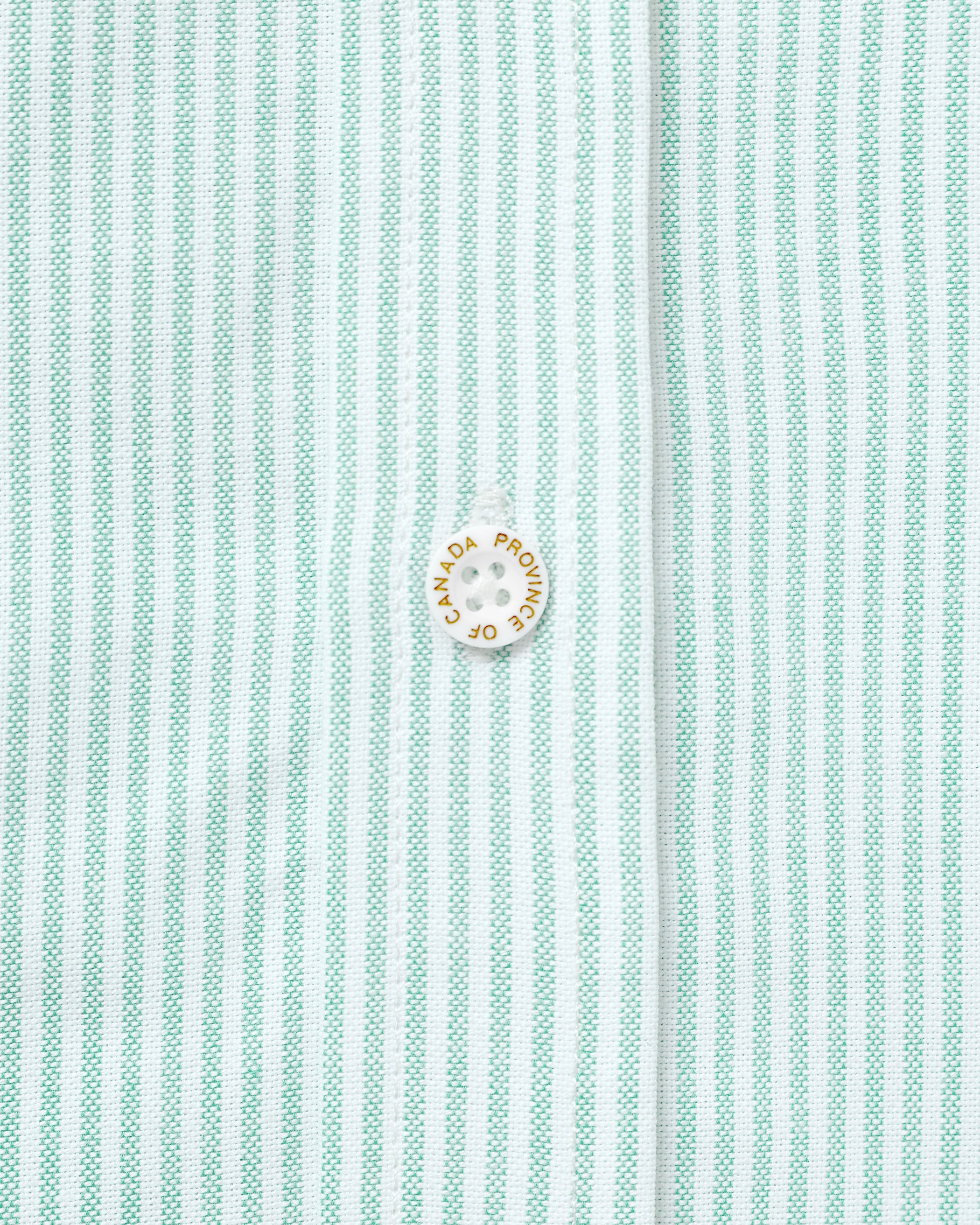 Made in Canada 100% Cotton Oxford Stripe Button Down Shirt Green - Unisex - Province of Canada