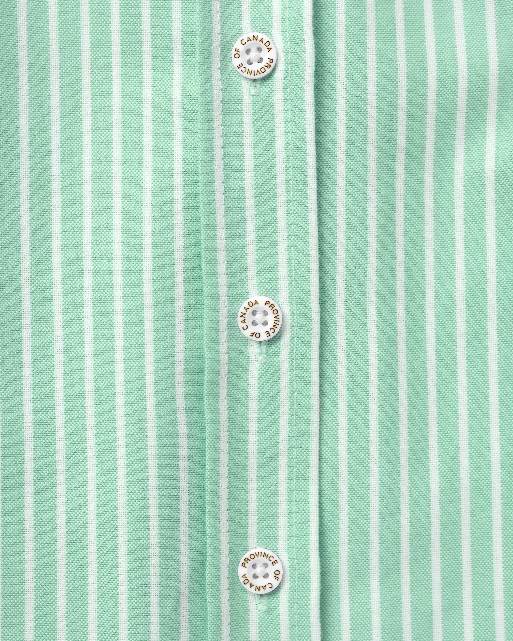 Made in Canada 100% Cotton Boxy Oxford Wide Stripe Shirt Green - Womens - Province of Canada