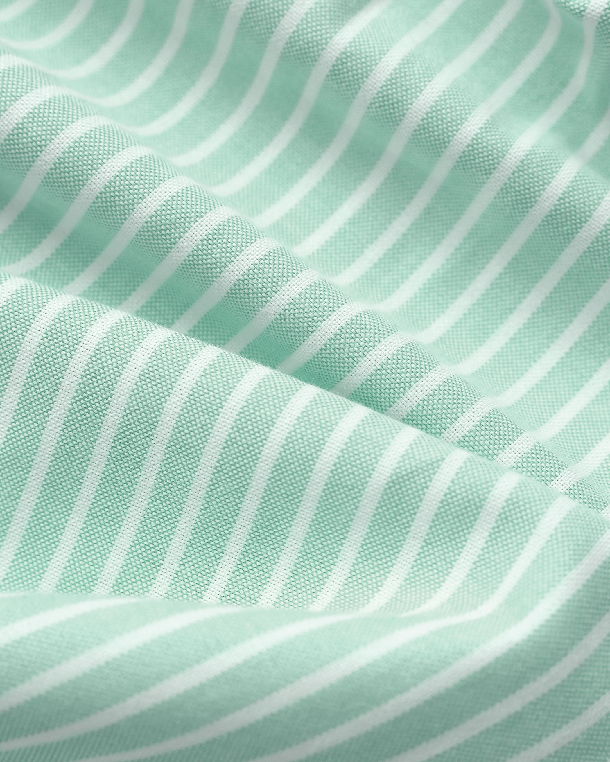 Made in Canada 100% Cotton Oxford Wide Stripe Dress Green - Province of Canada