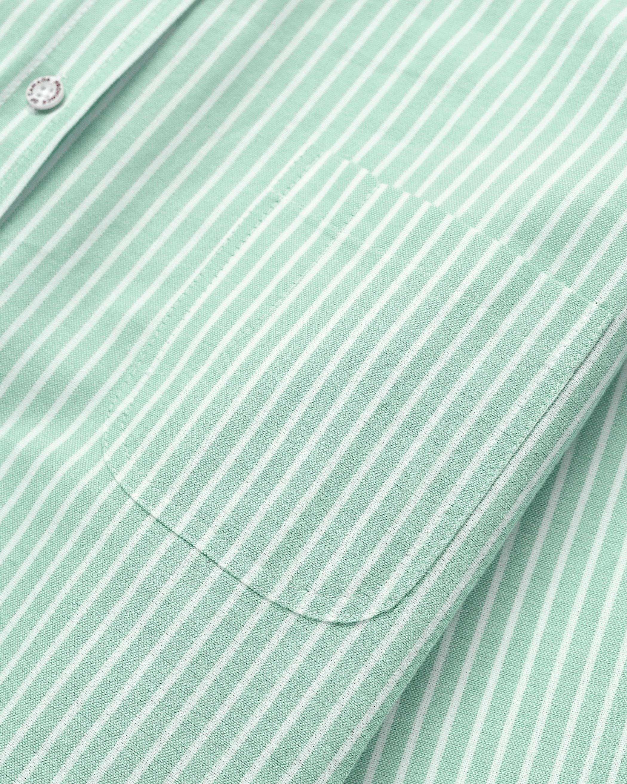 Made in Canada 100% Cotton Oxford Wide Stripe Dress Green - Province of Canada