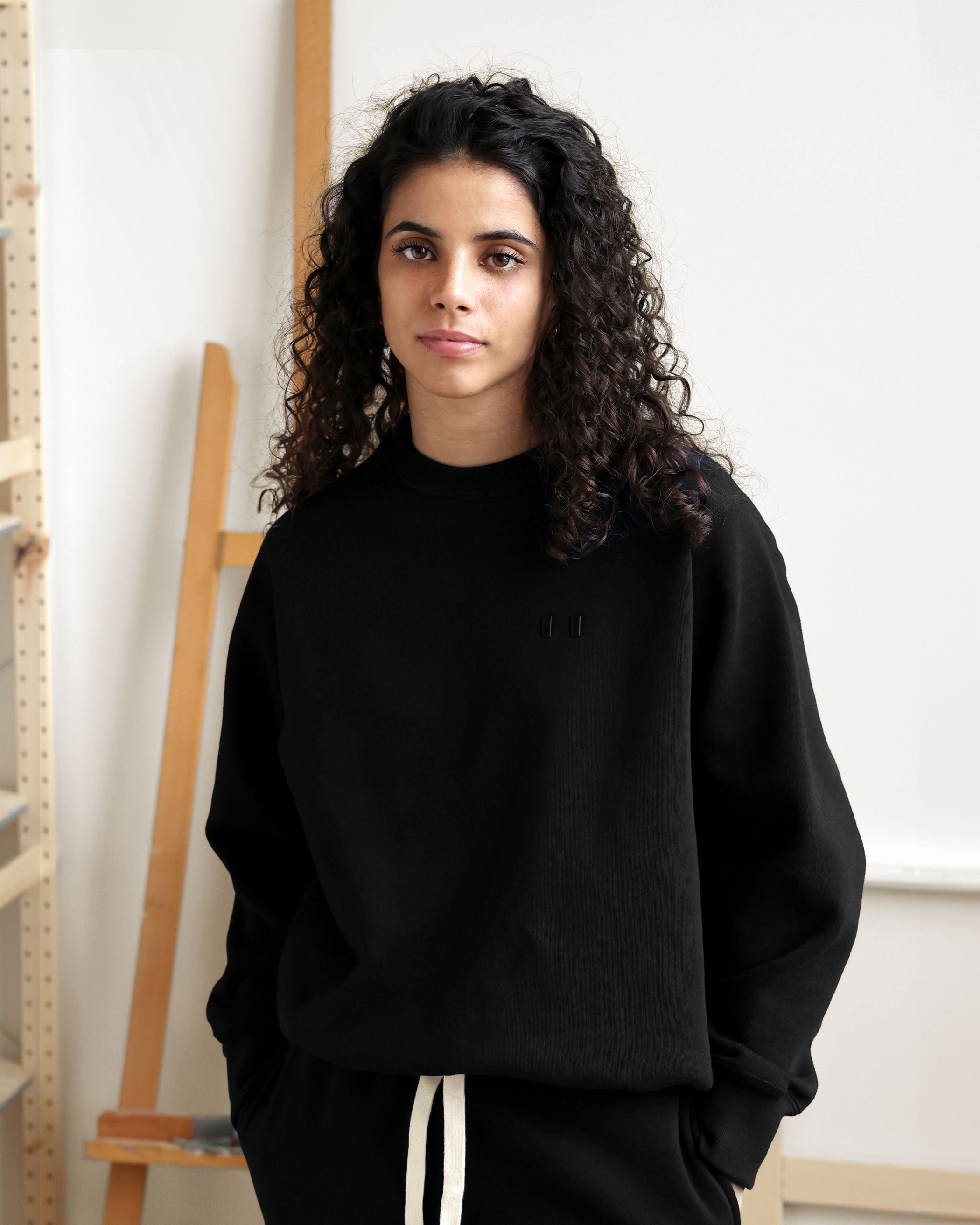 Made in Canada Flag Fleece Sweatshirt Black - Unisex - Province of Canada