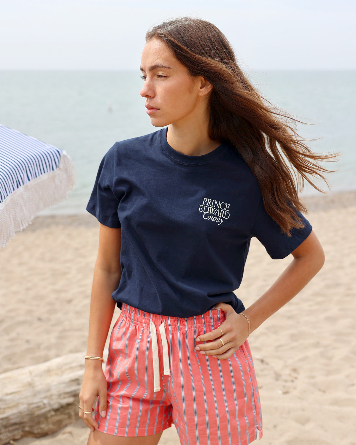 Made in Canada 100% Organic Cotton Prince Edward County Tee Navy - Unisex - Province of Canada