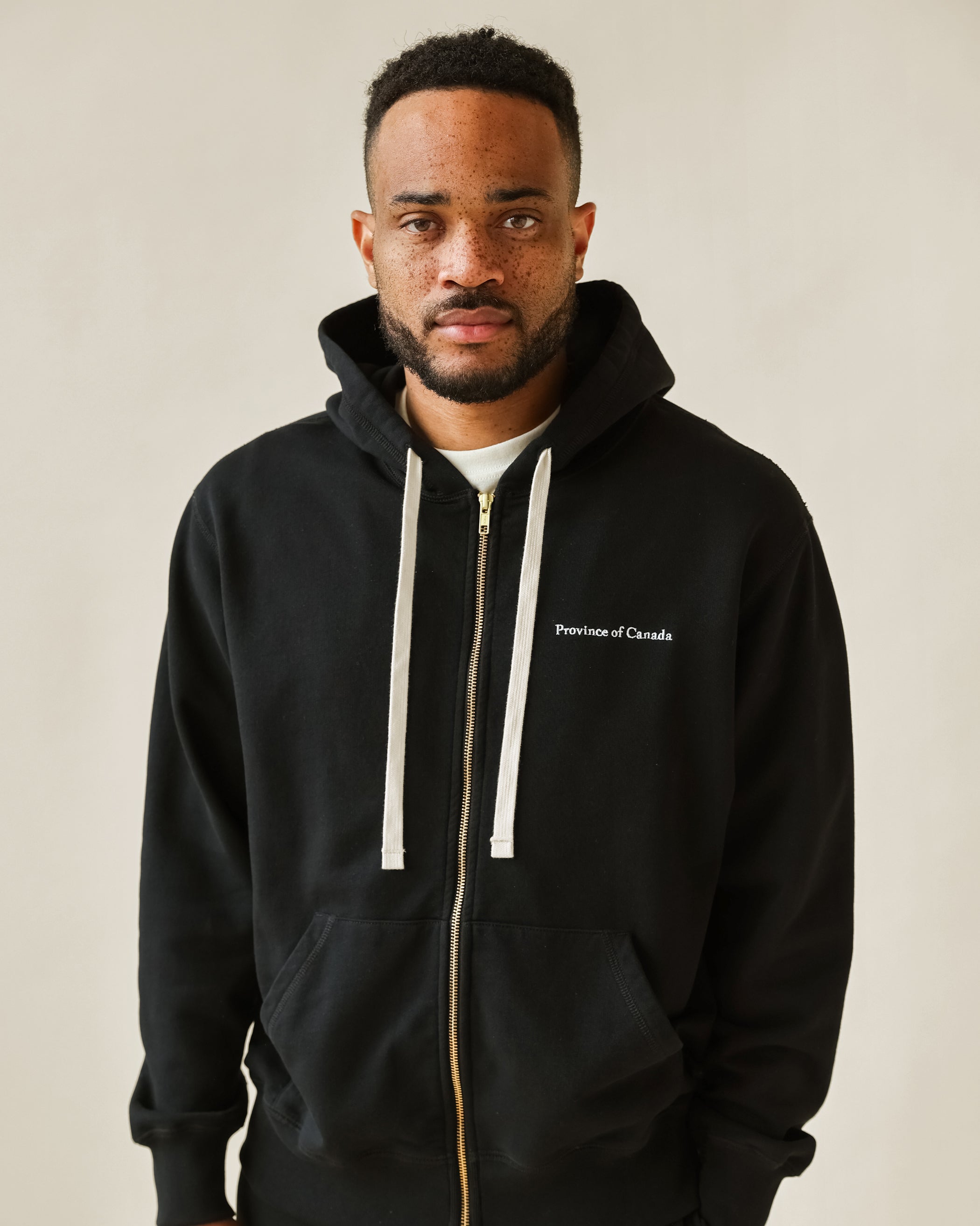 Made in Canada 100% Cotton French Terry Zip Hoodie Black - Unisex - Province of Canada