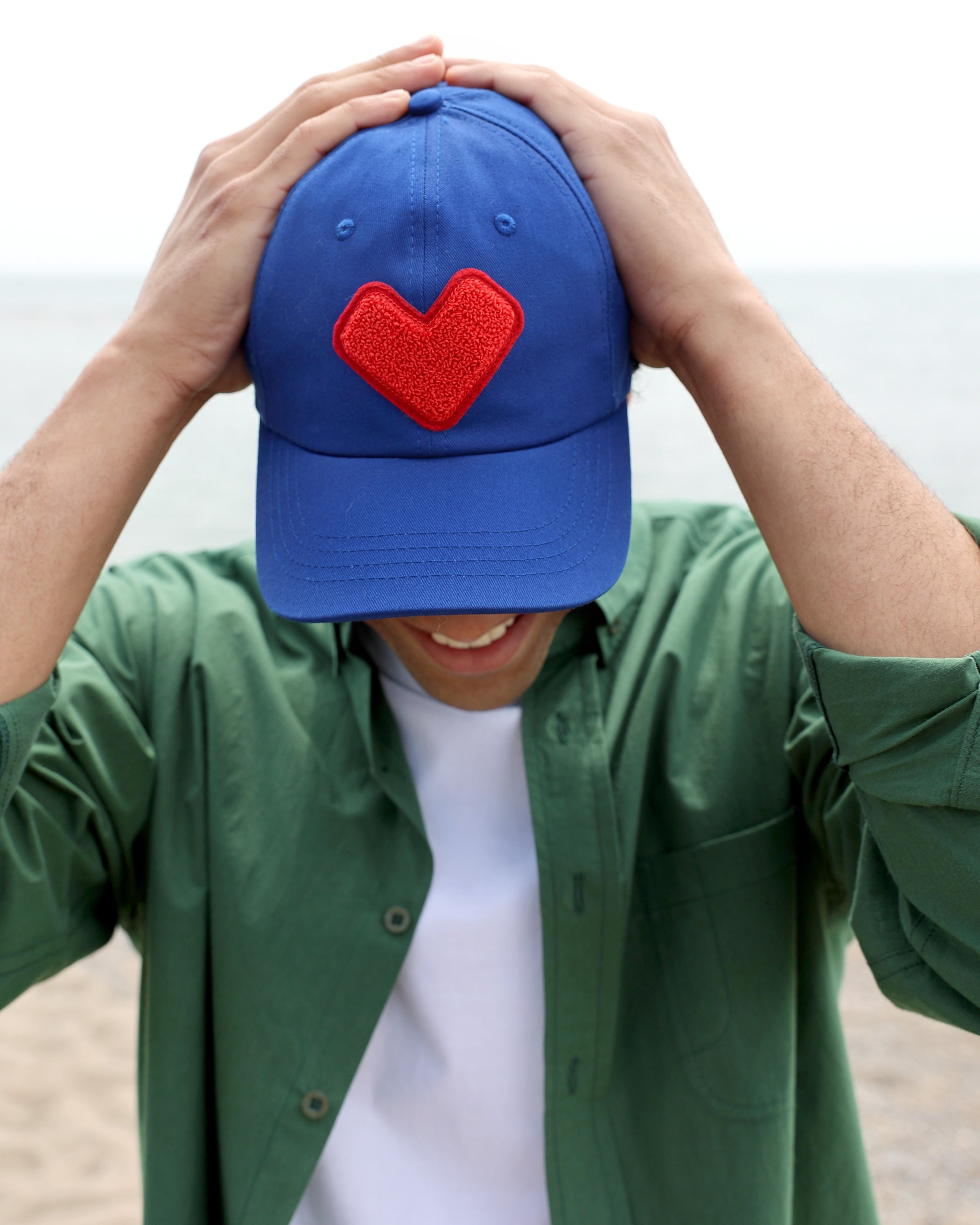 Made in Canada 100% Cotton Heart Baseball Hat Royal Blue - Province of Canada