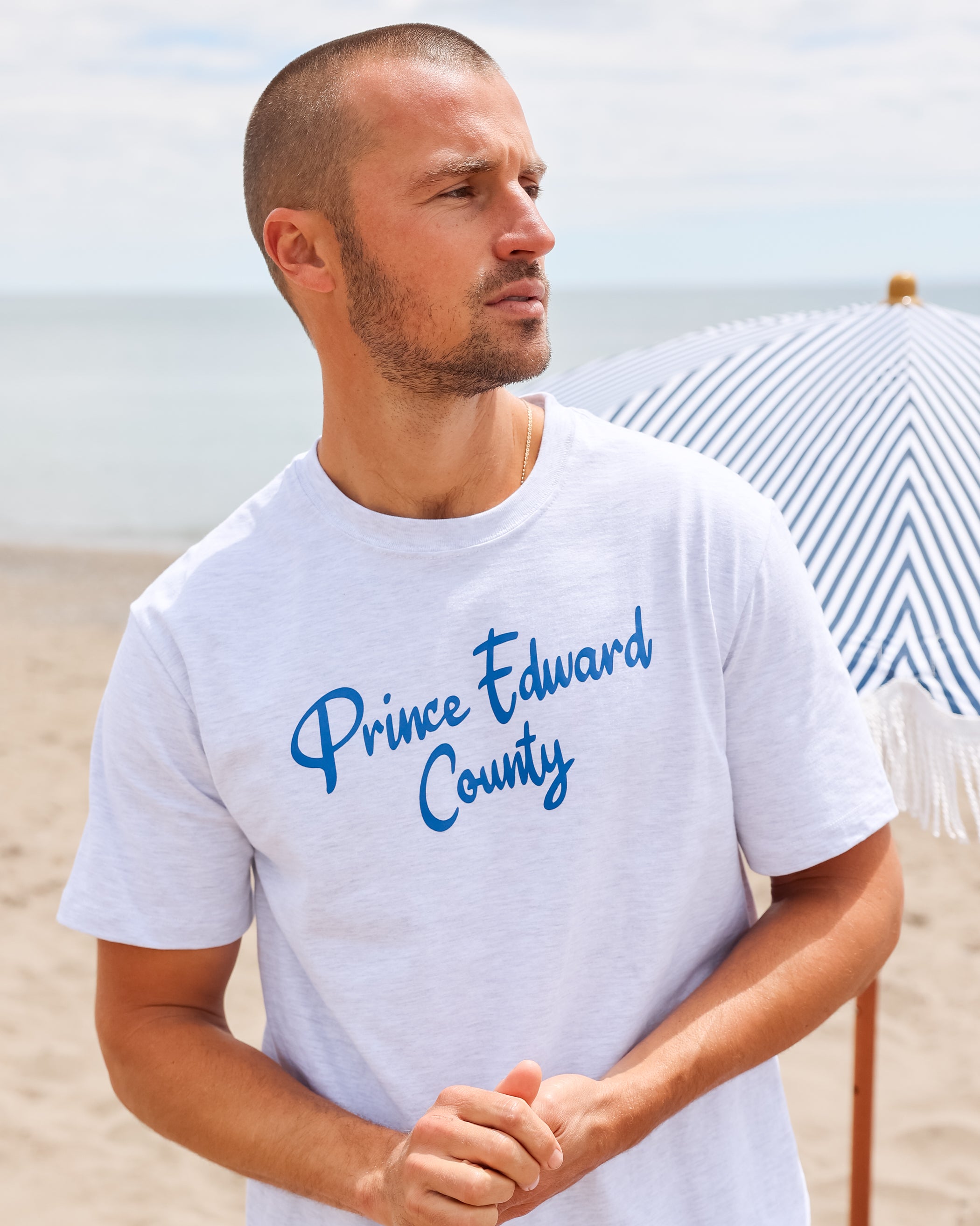 Made in Canada 100% Organic Cotton Prince Edward County Tee Cloud - Unisex - Province of Canada