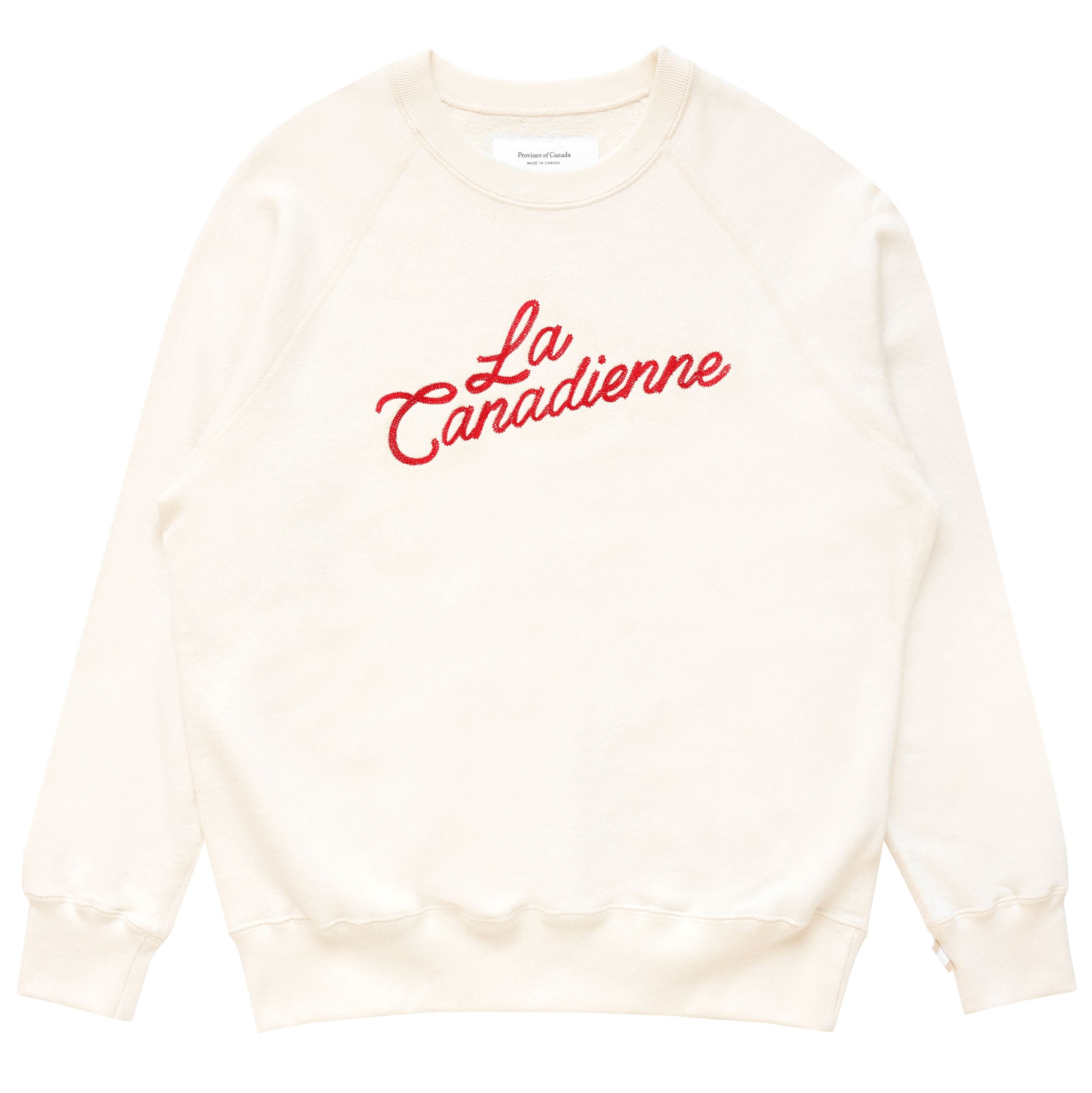Made in Canada 100% Cotton La Canadienne Sweatshirt Natural Cream - Womens - Province of Canada
