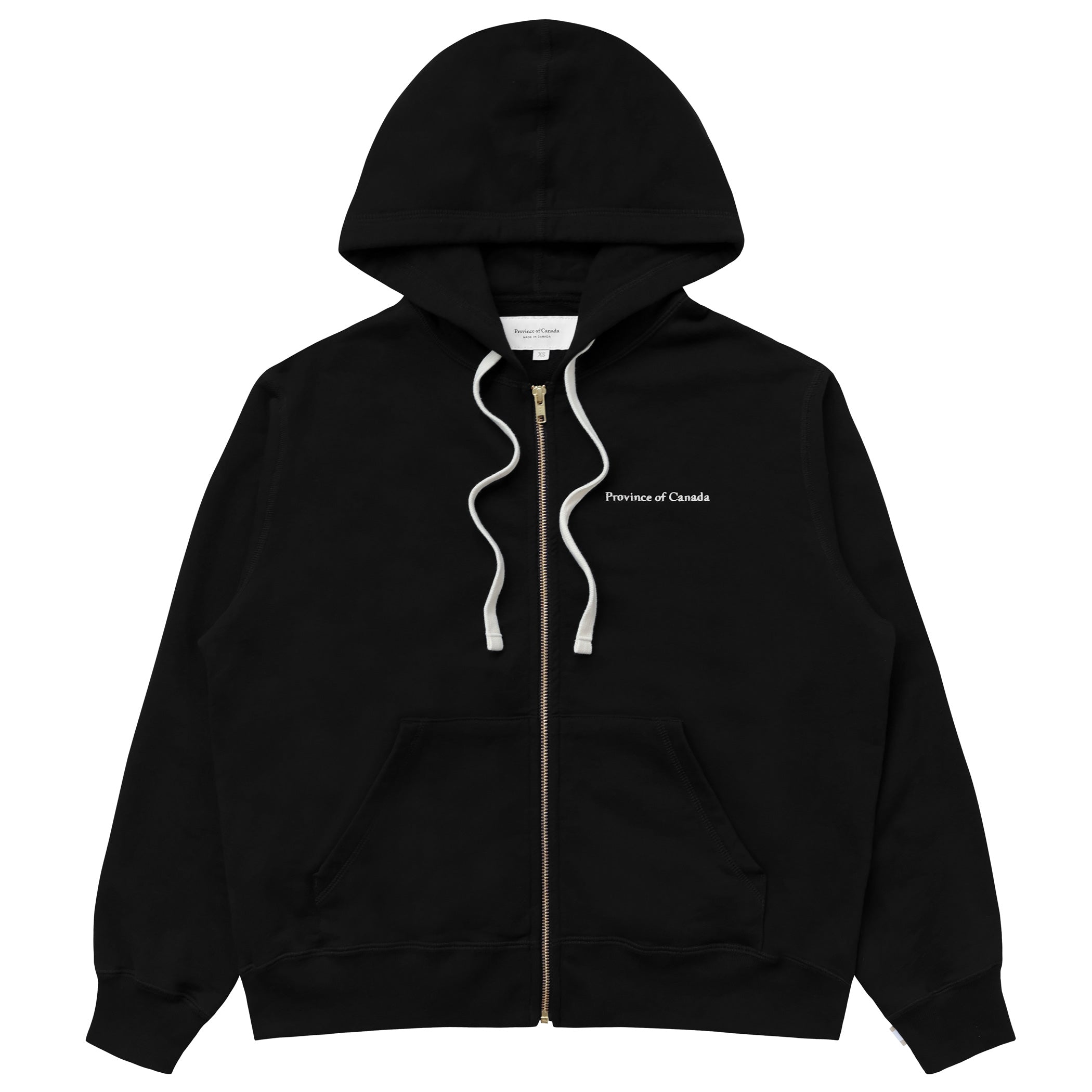 Made in Canada 100% Cotton French Terry Zip Hoodie Black - Unisex - Province of Canada