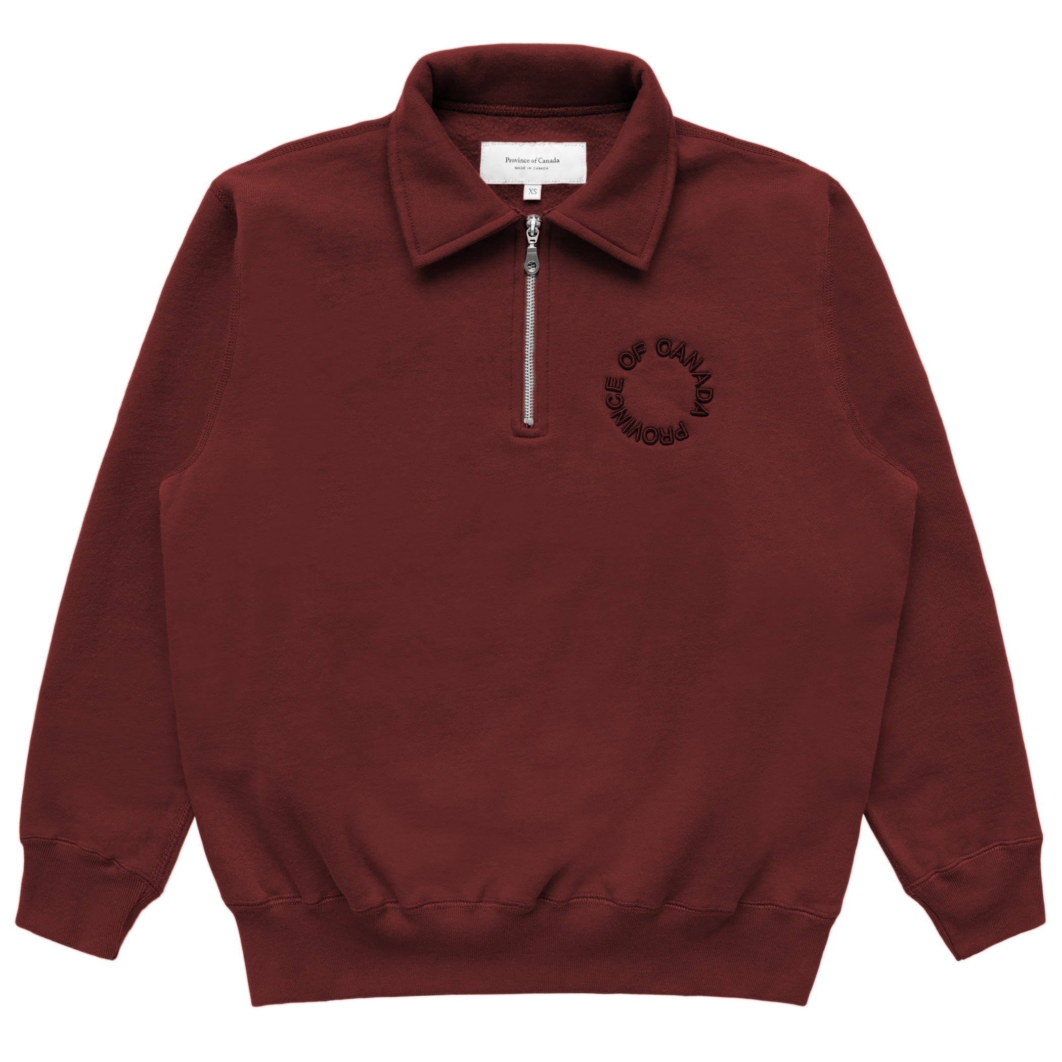 Made in Canada Half Zip Fleece Sweatshirt Red Unisex - Province of Canada