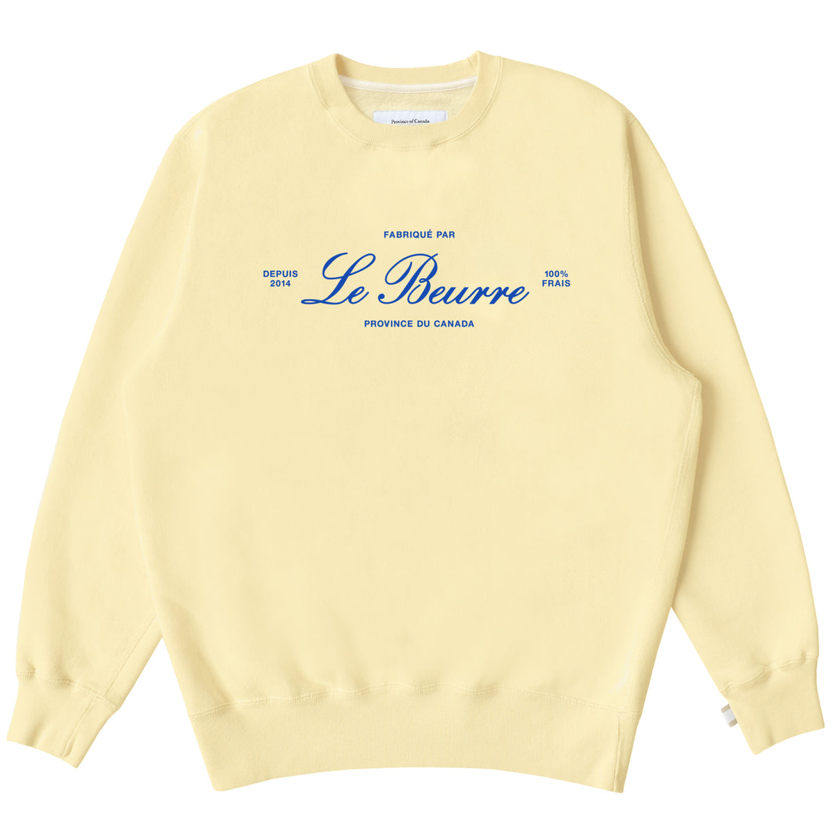 Made in Canada Le Beurre Sweatshirt Butter - Unisex - Province of Canada
