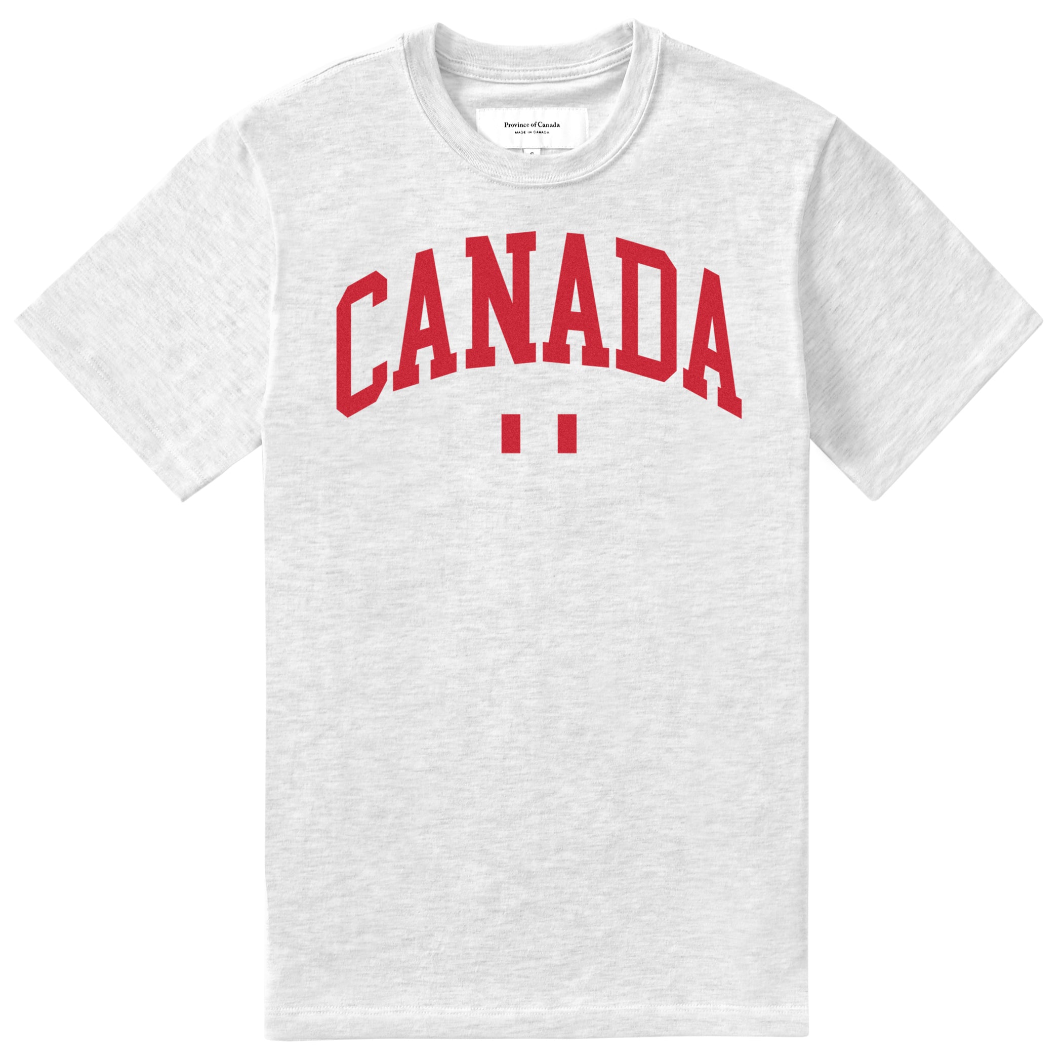 Made in Canada Organic Cotton Canada Day T-Shirt Tee Cloud Red Print - Unisex - Province of Canada
