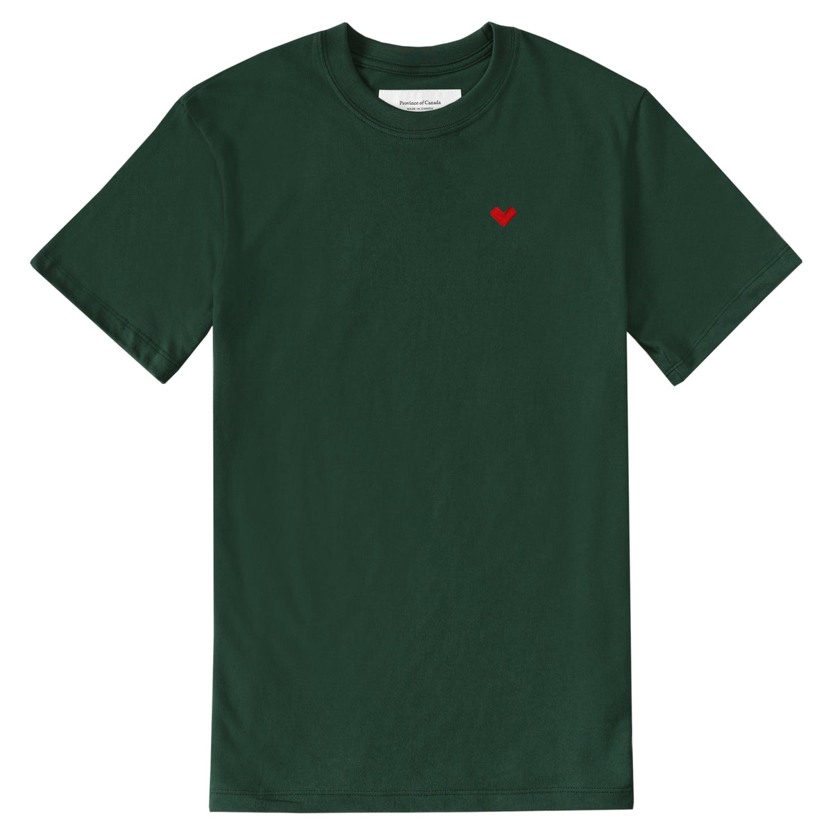 Made in Canada Organic Cotton Heart Tee Forest - Unisex - Province of Canada