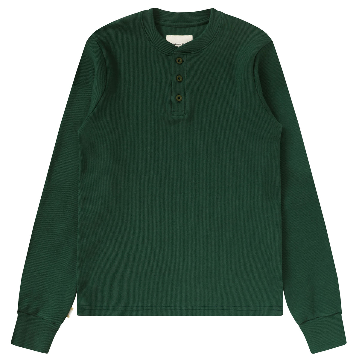 Made in Canada - Almost Pyjama Rib Henley Forest - Unisex - Province of Canada
