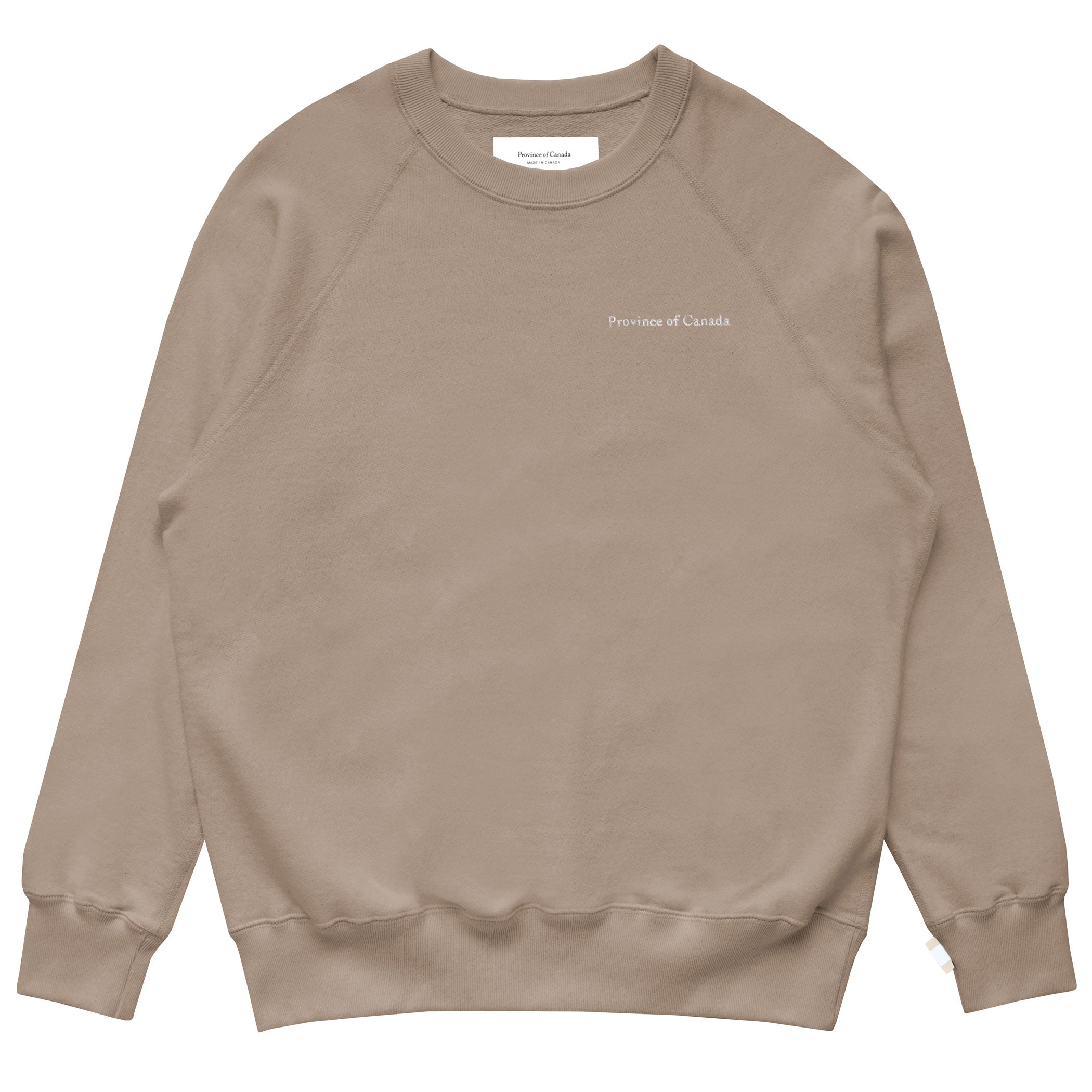 Made in Canada French Terry Sweatshirt Mocha 100% Cotton - Unisex - Province of Canada