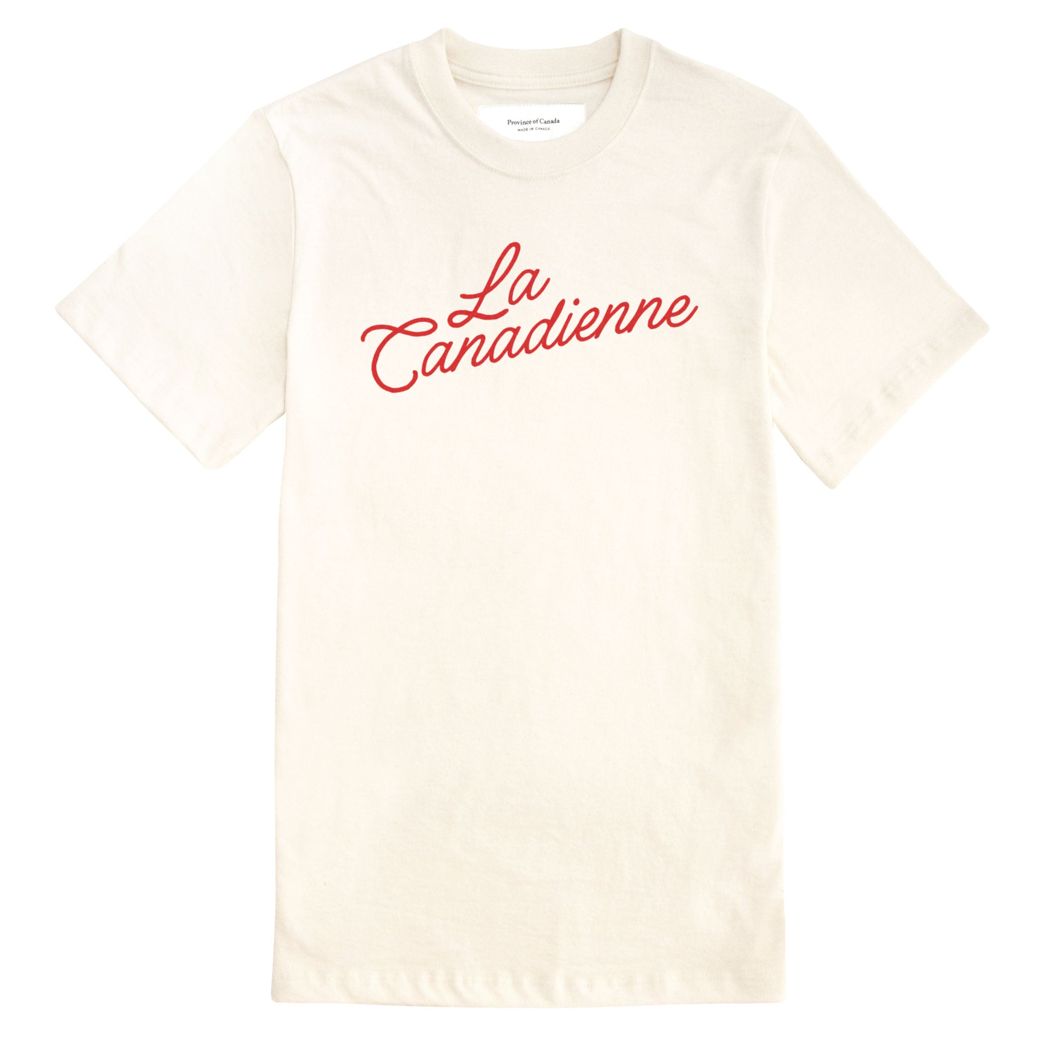 Made in Canada 100% Cotton La Canadienne Tee Natural - Womens - Province of Canada