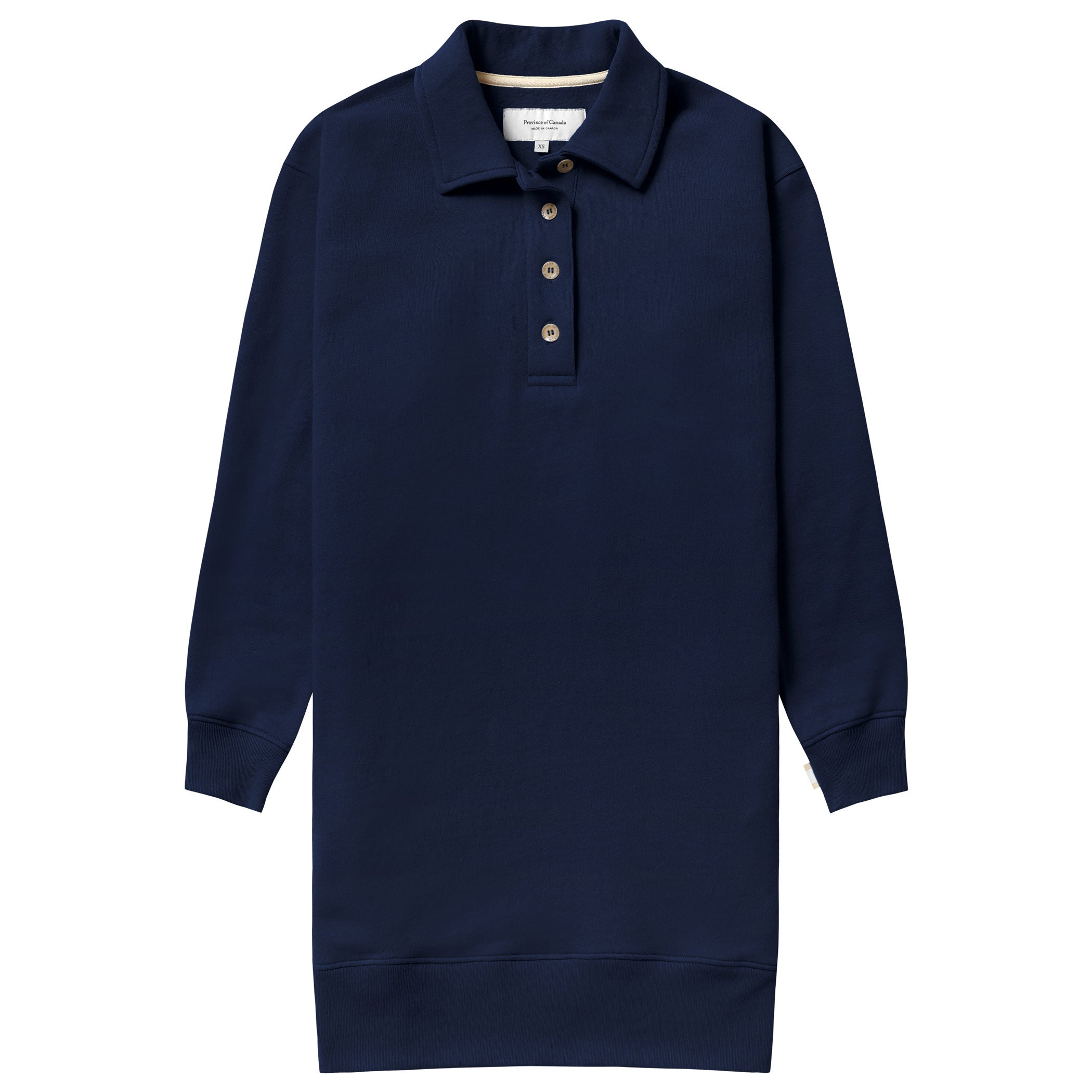 Made in Canada Fleece Sweater Dress Navy Blue - Province of Canada