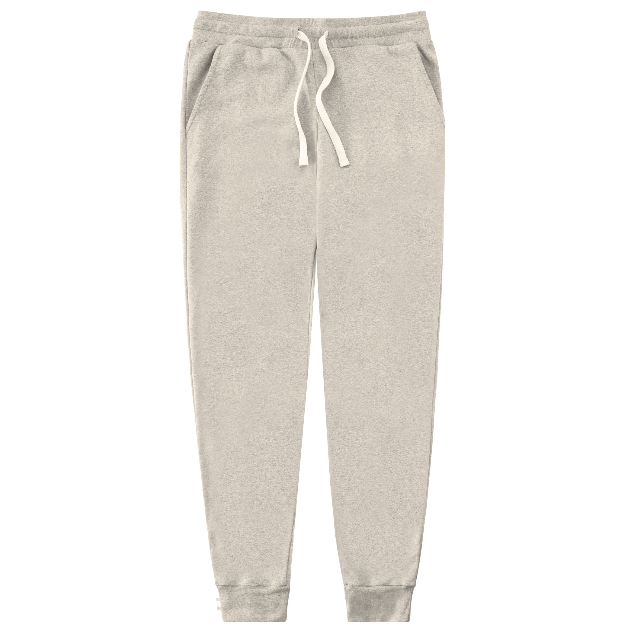Made in Canada 100% Certified Organic Cotton Fine Ribbed Sweatpant Oatmeal - Unisex - Province of Canada