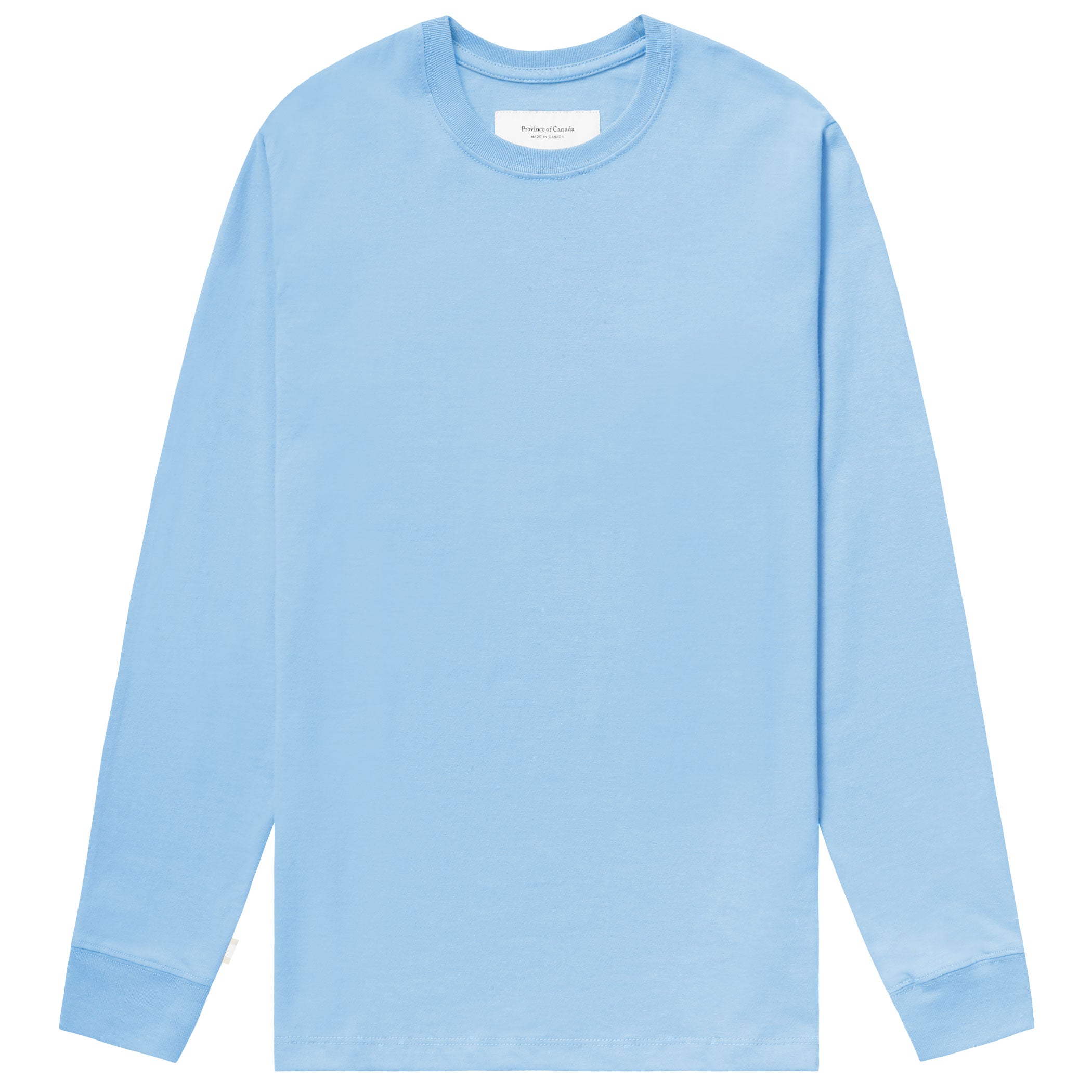 Made in Canada 100% Cotton Monday Long Sleeve Tee Sky Blue - Unisex