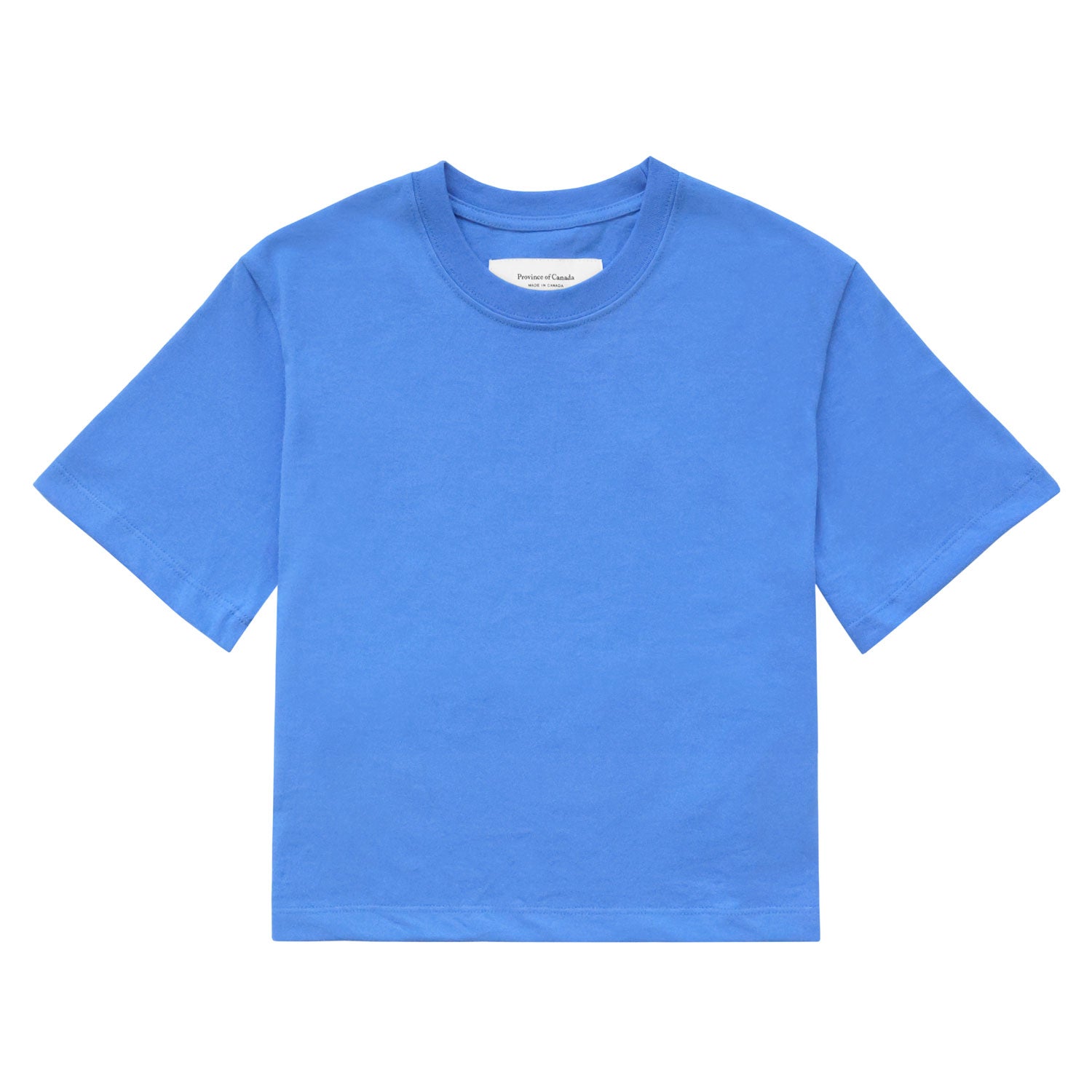 Made in Canada 100% Organic Cotton Monday Crop Top Super Blue - Province of Canada
