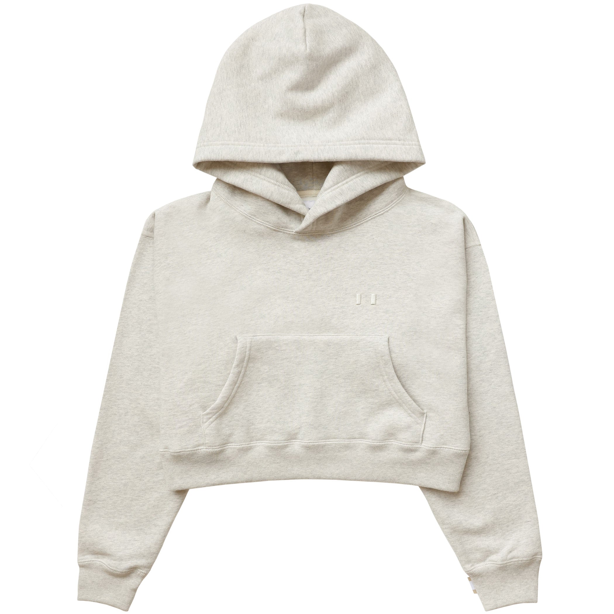 Made in Canada Fleece Flag Fleece Crop Hoodie Eggshell Province of Canada