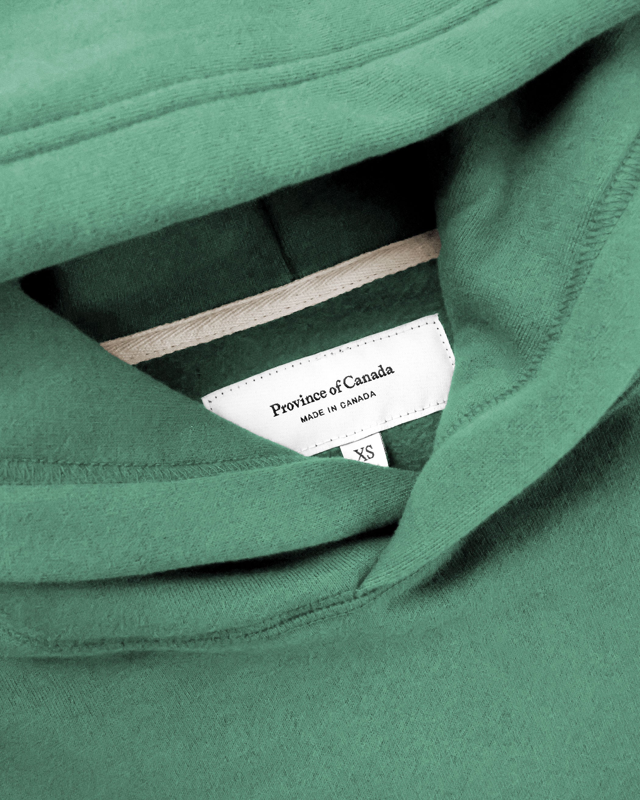 Made in Canada Flag Fleece Hoodie Green - Unisex - Province of Canada