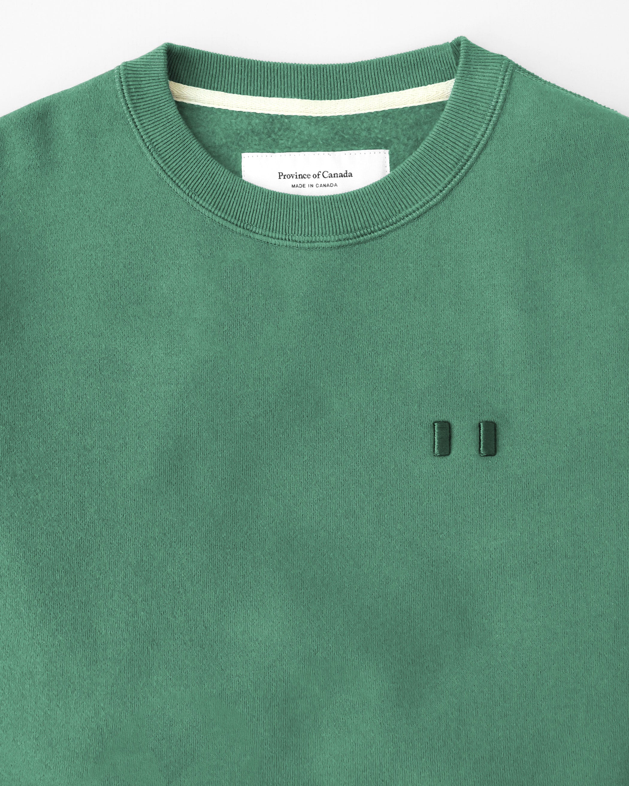 Made in Canada Flag Fleece Sweatshirt Green - Unisex - Province of Canada