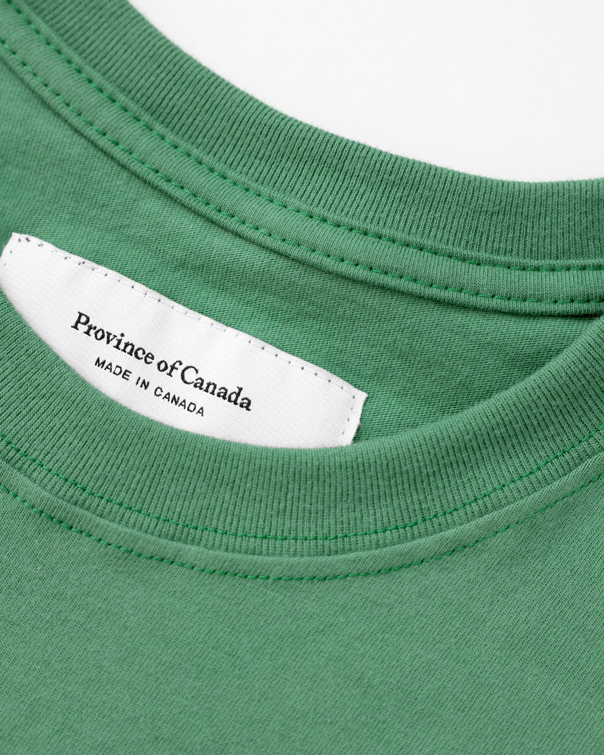 Made in Canada 100% Organic Cotton Soccer Pitch Flag Tee Green - Unisex - Province of Canada