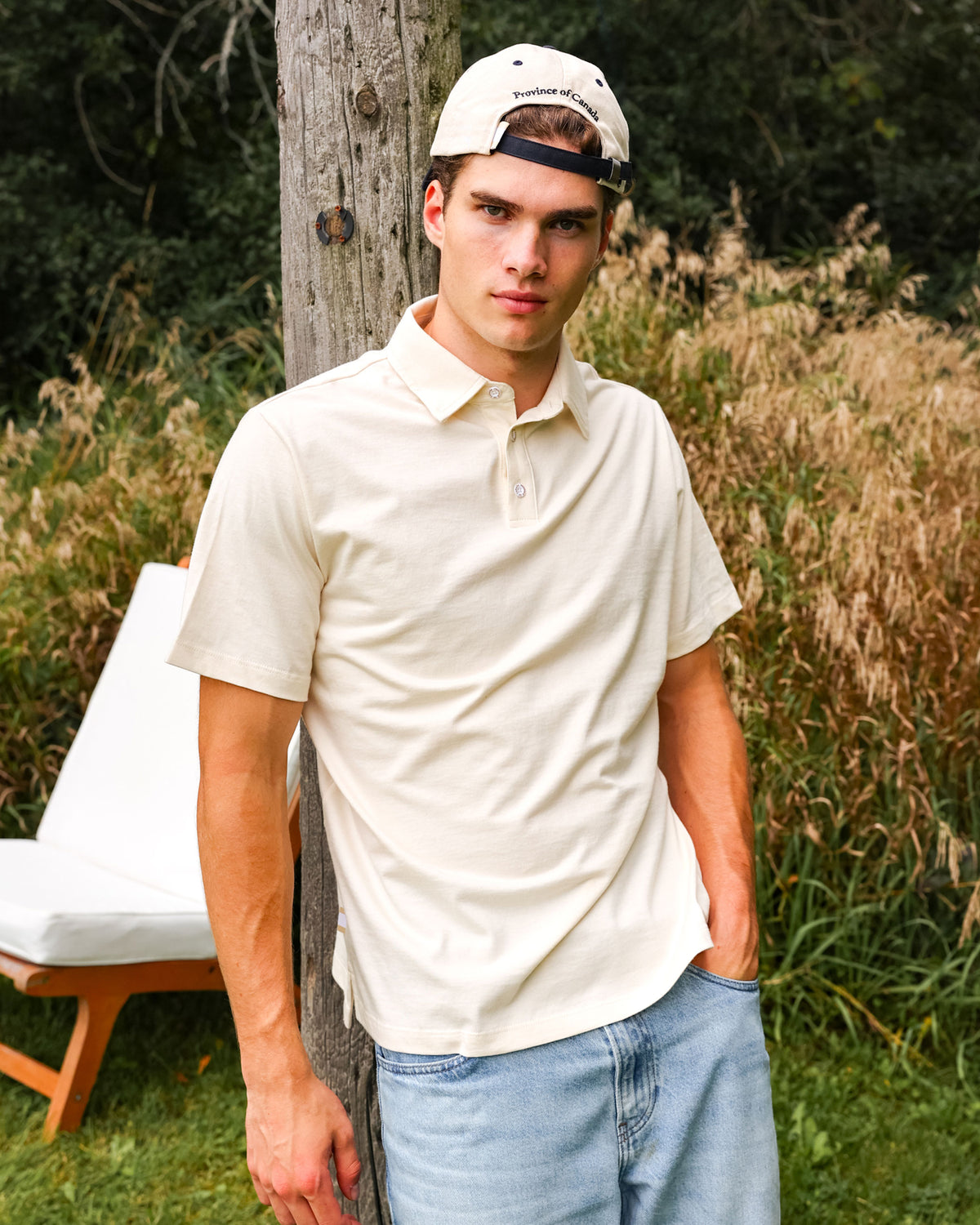 Made in Canada Sunday Polo Shirt Natural - Province of Canada