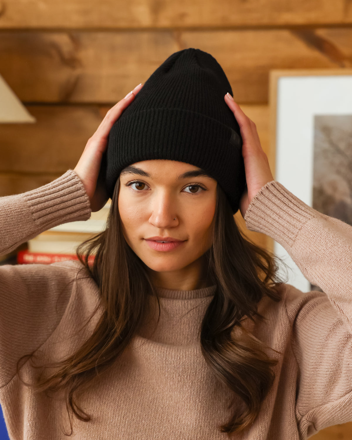 Made in Canada - Cashmere Wool Rib Toque Black - Province of Canada