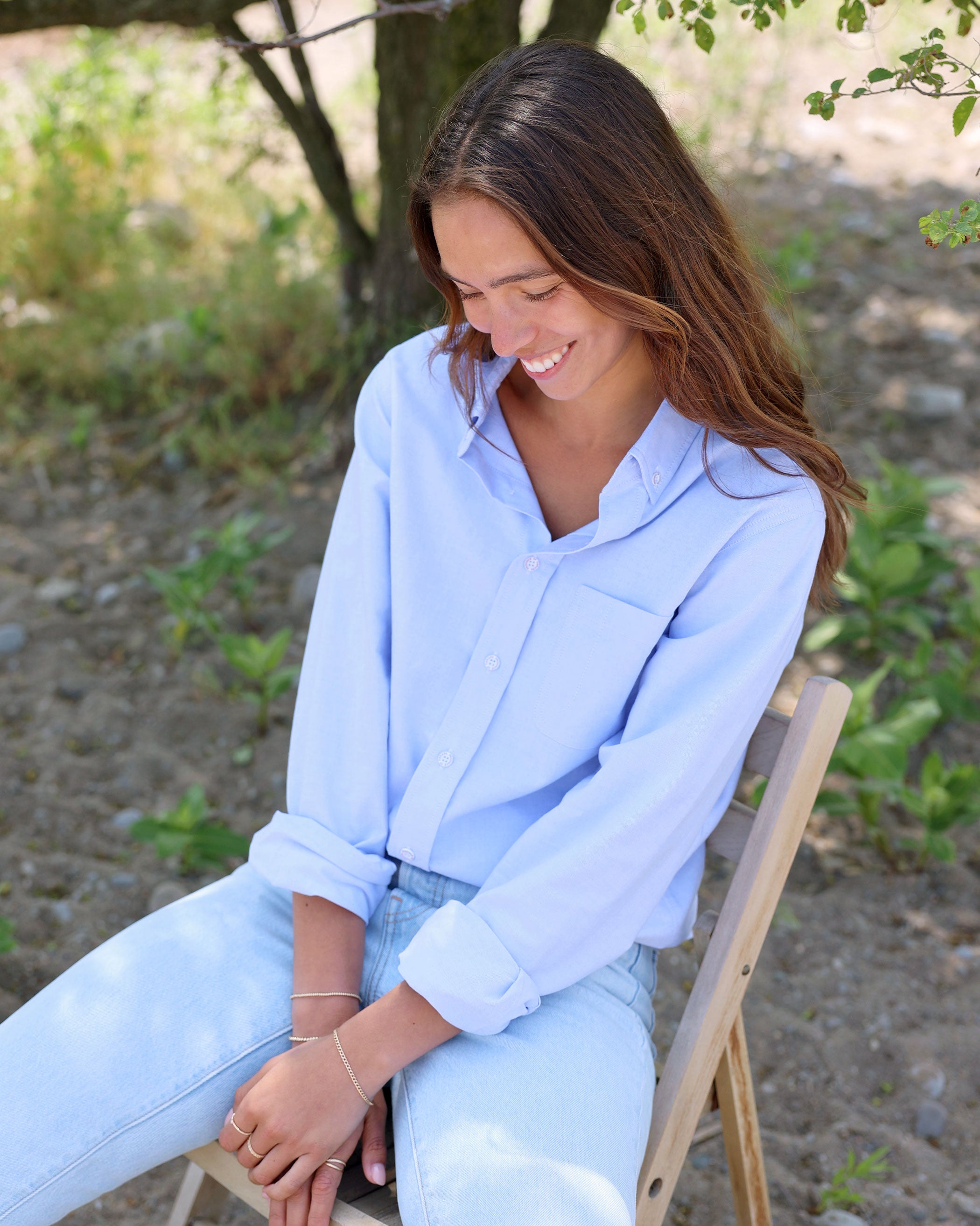 Made in Canada 100% Cotton Blue Oxford Shirt - Unisex - Province of Canada