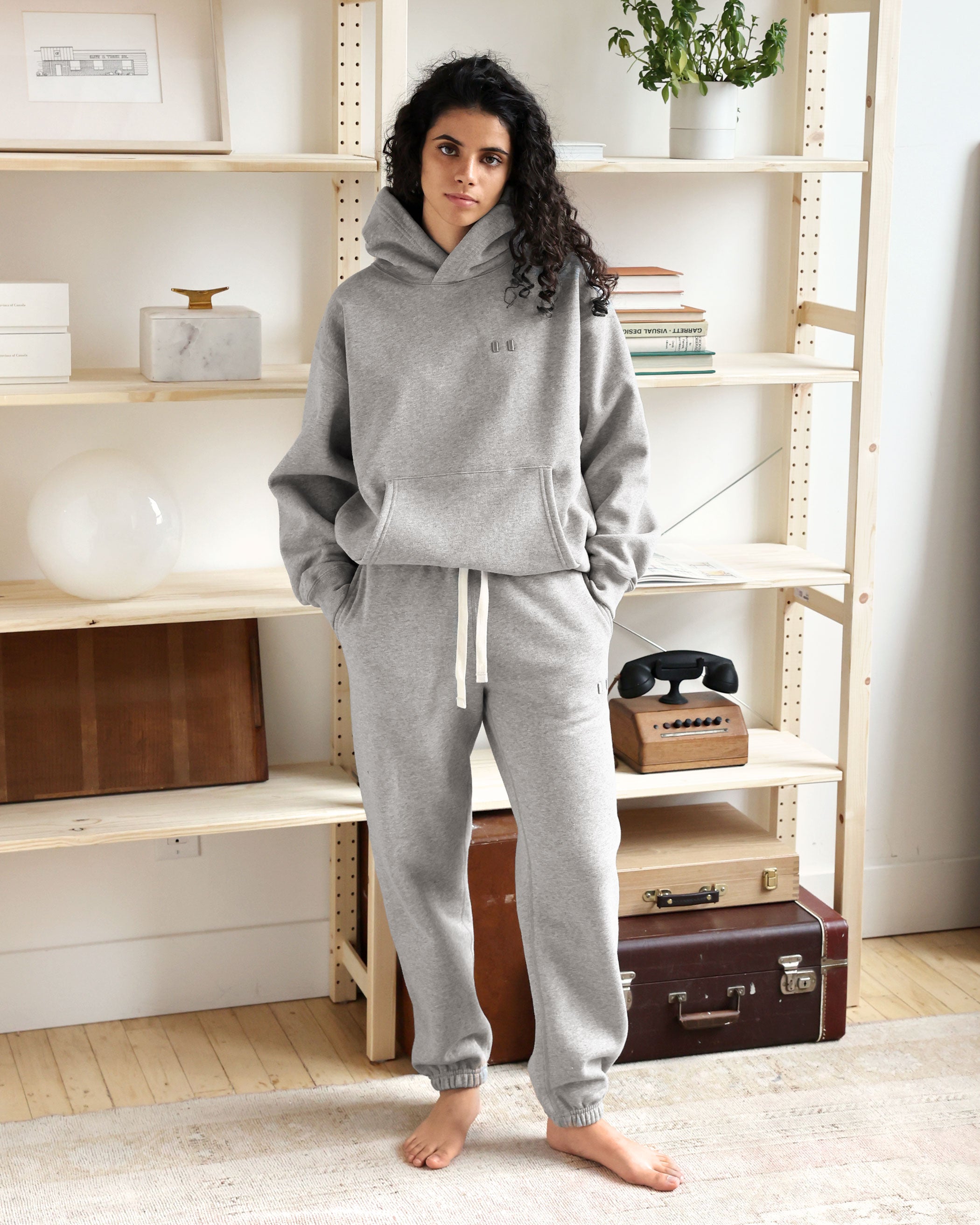 Made in Canada Flag Fleece Sweatpant Heather Grey - Unisex