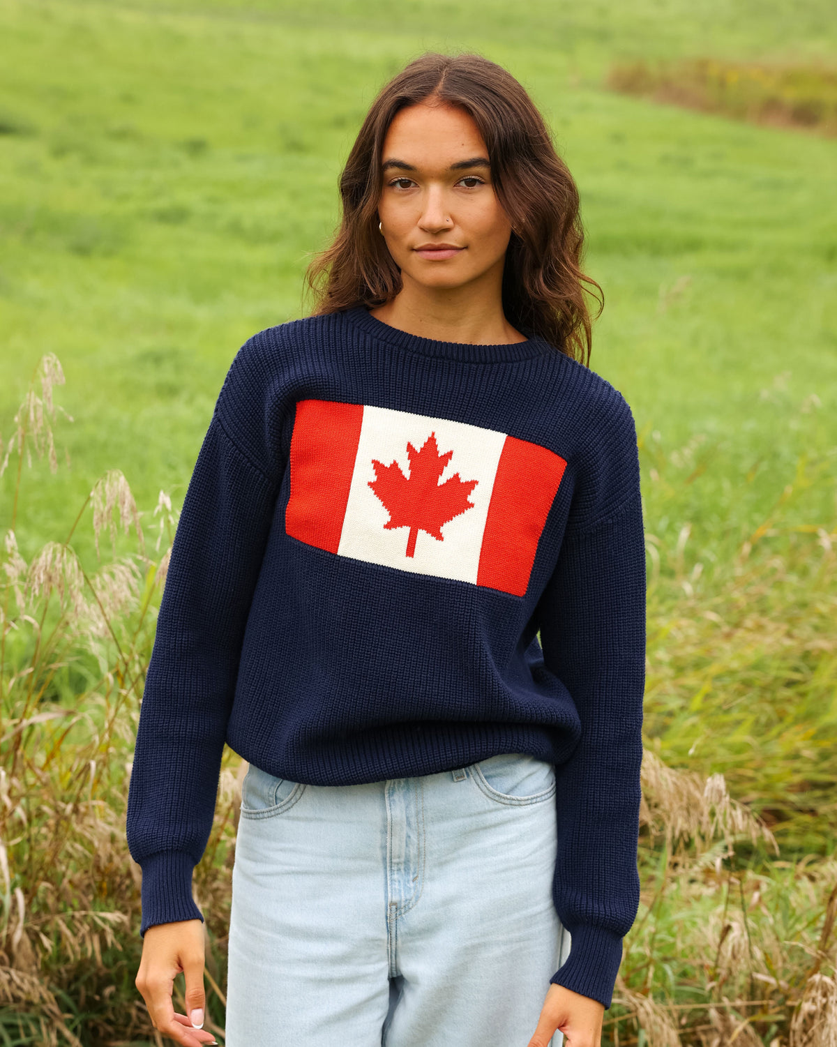 Made in Canada Cotton Canada Flag Cotton Knit Sweater - Unisex - Province of Canada