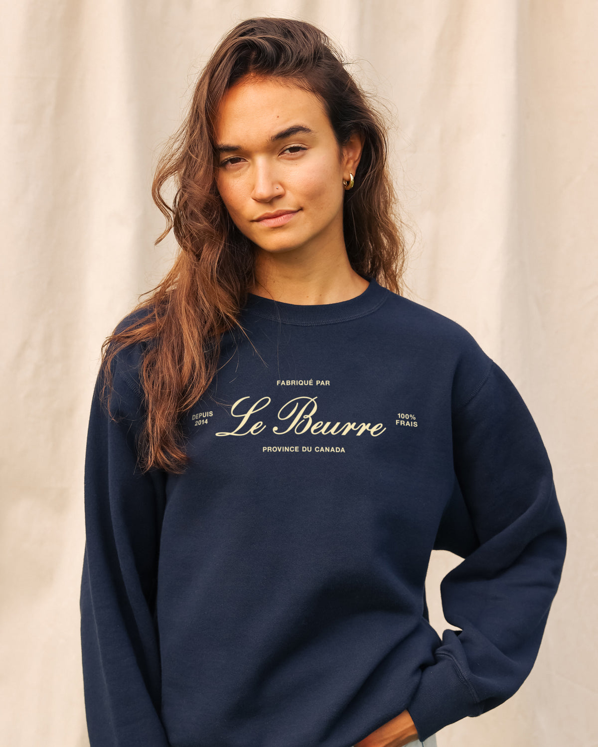 Made in Canada Le Beurre Sweatshirt Navy - Unisex - Province of Canada