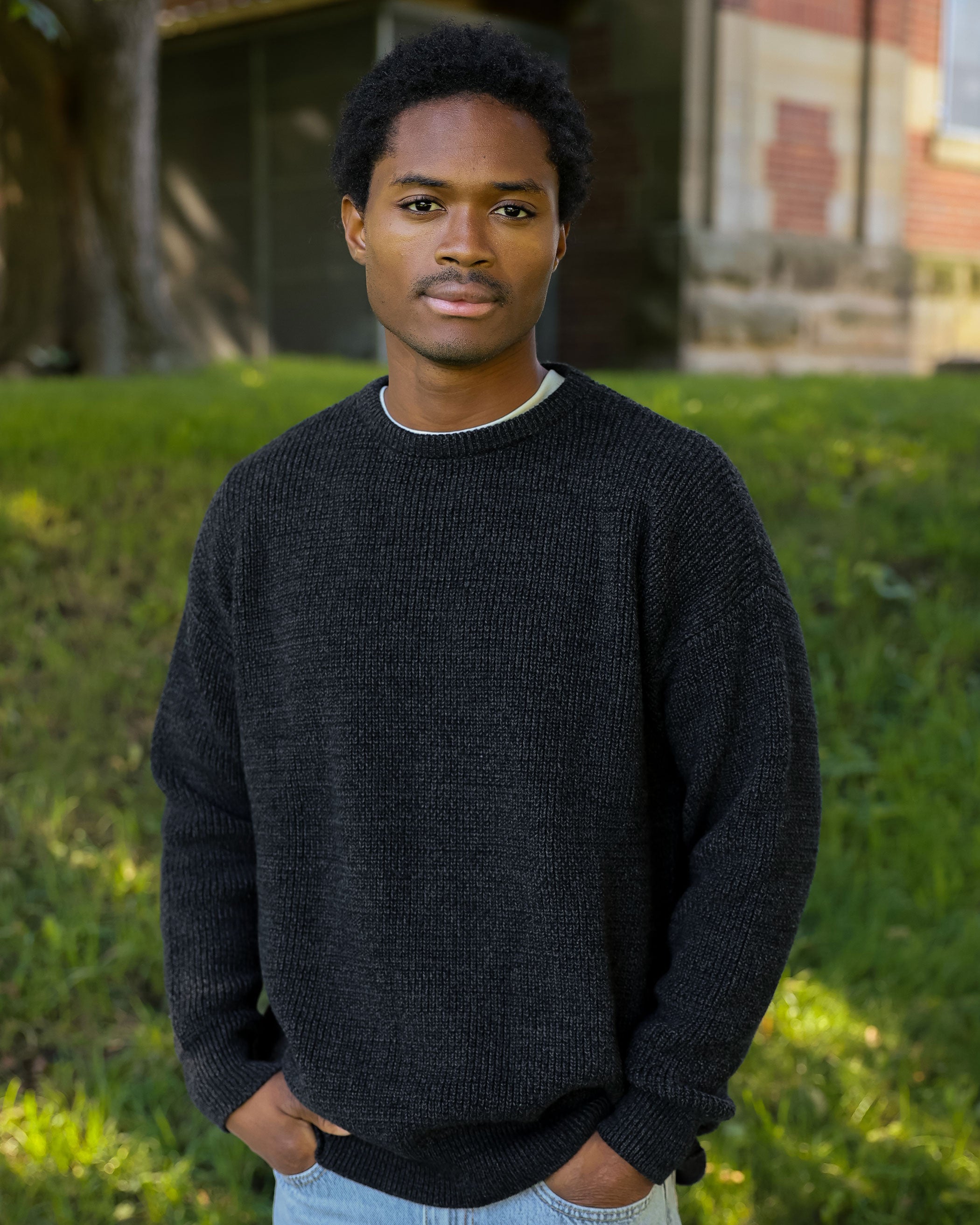 Made in Canada Cotton Knit Sweater Heather Black 100% Cotton - Unisex - Province of Canada