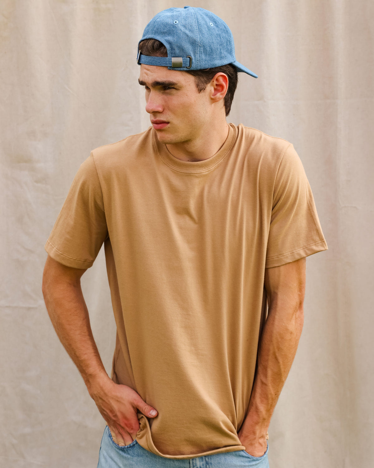 Made in Canada 100% Organic Cotton Monday Tee Camel - Province of Canada