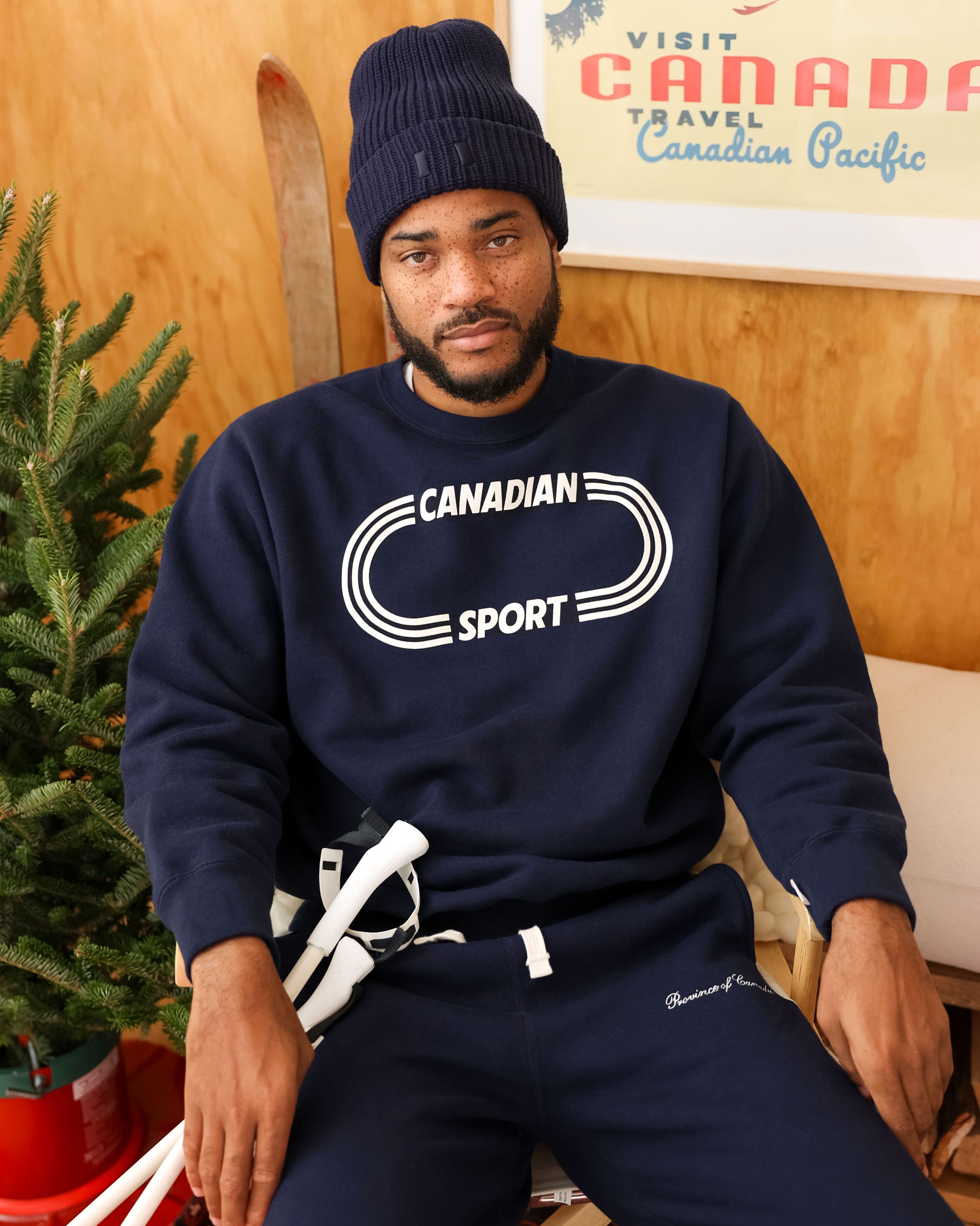 Made in Canada Fleece Canadian Sport Sweatshirt Navy - Unisex - Province of Canada