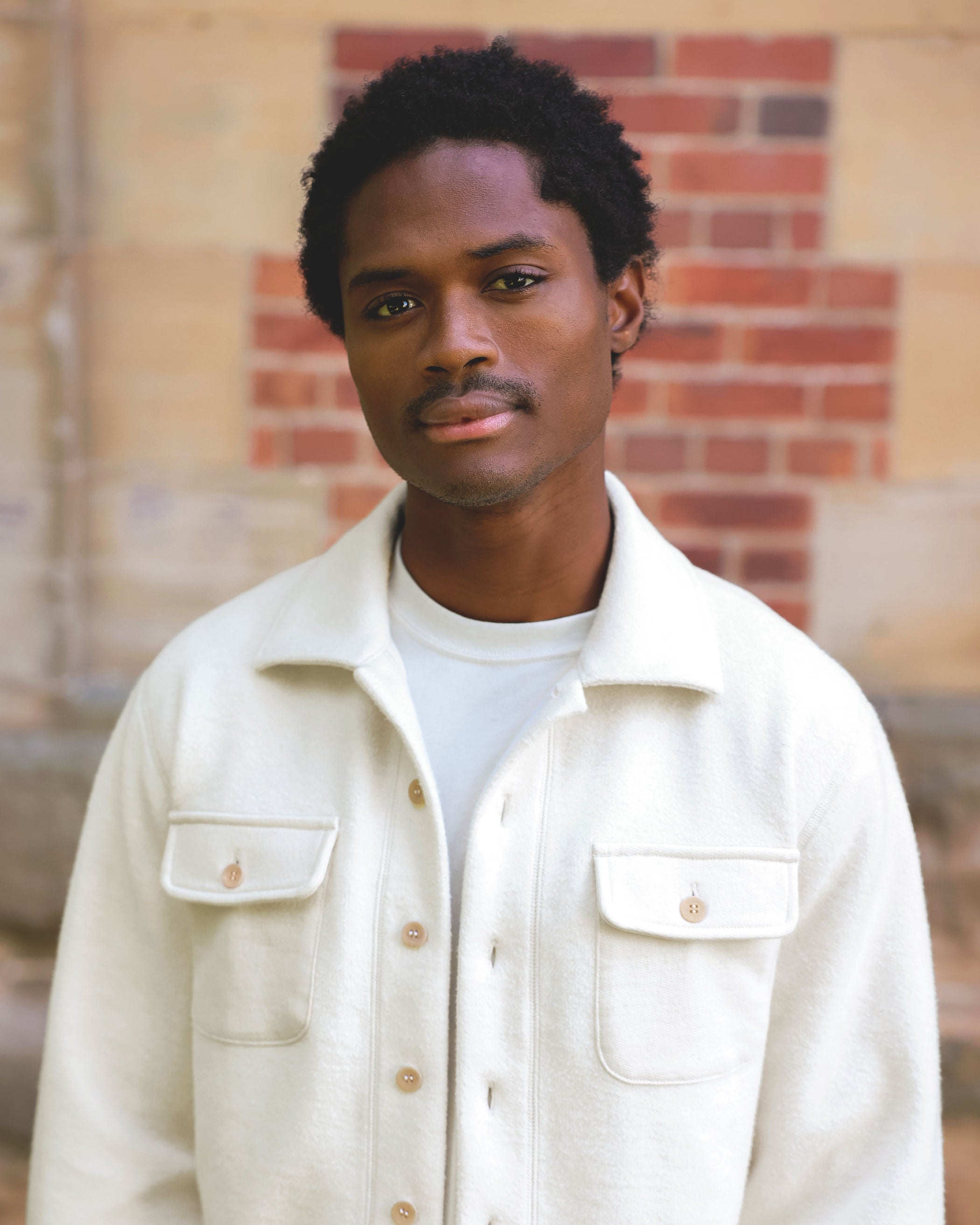 Made in Canada 100% Cotton Reverse Fleece Overshirt Light-Jacket Cream - Unisex - Province of Canada